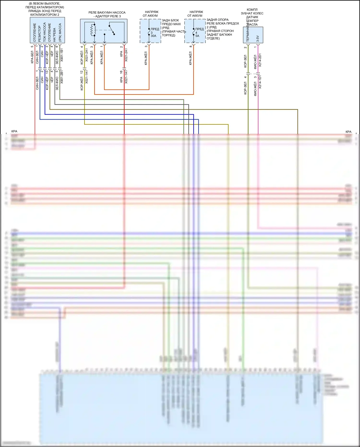 Cayman GTS Porsche 982 (2016-2024): Электросхема двигателя 4.0л турбо (5 из 8) 