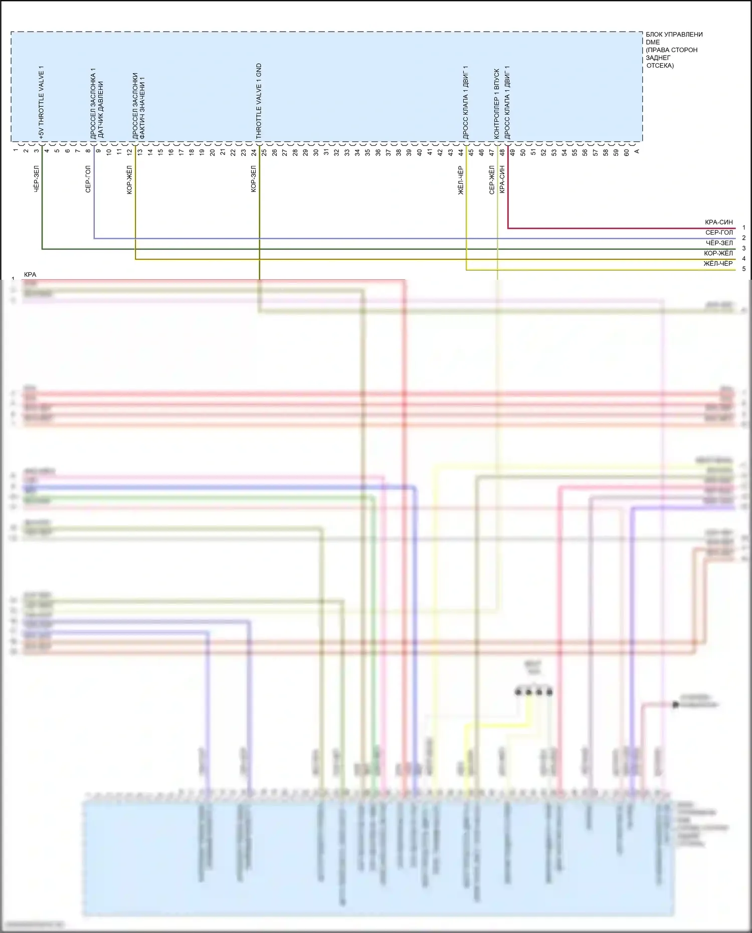 Cayman GTS Porsche 982 (2016-2024): Электросхема двигателя 4.0л турбо (6 из 8) 