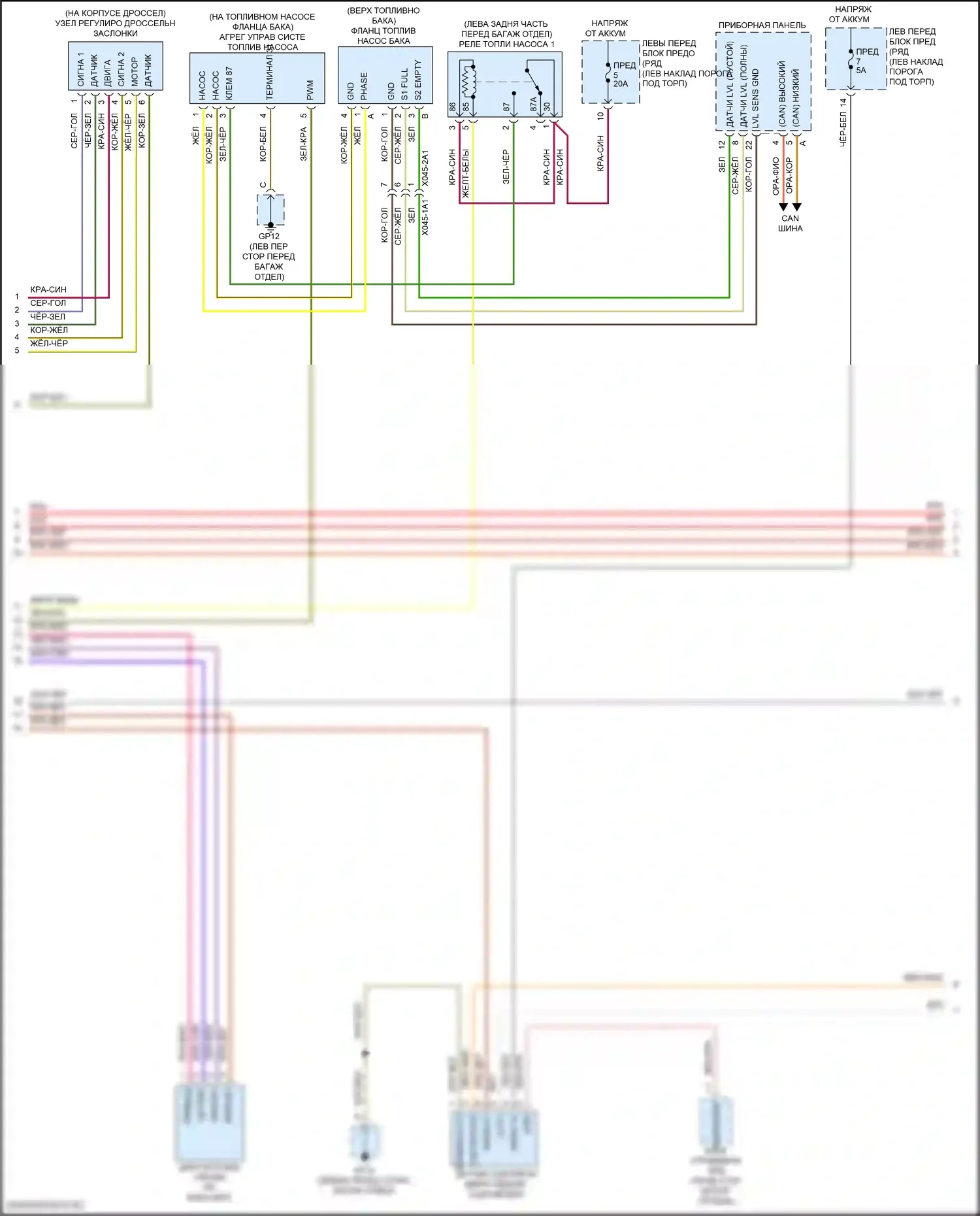 Cayman GTS Porsche 982 (2016-2024): Электросхема двигателя 4.0л турбо (7 из 8) 