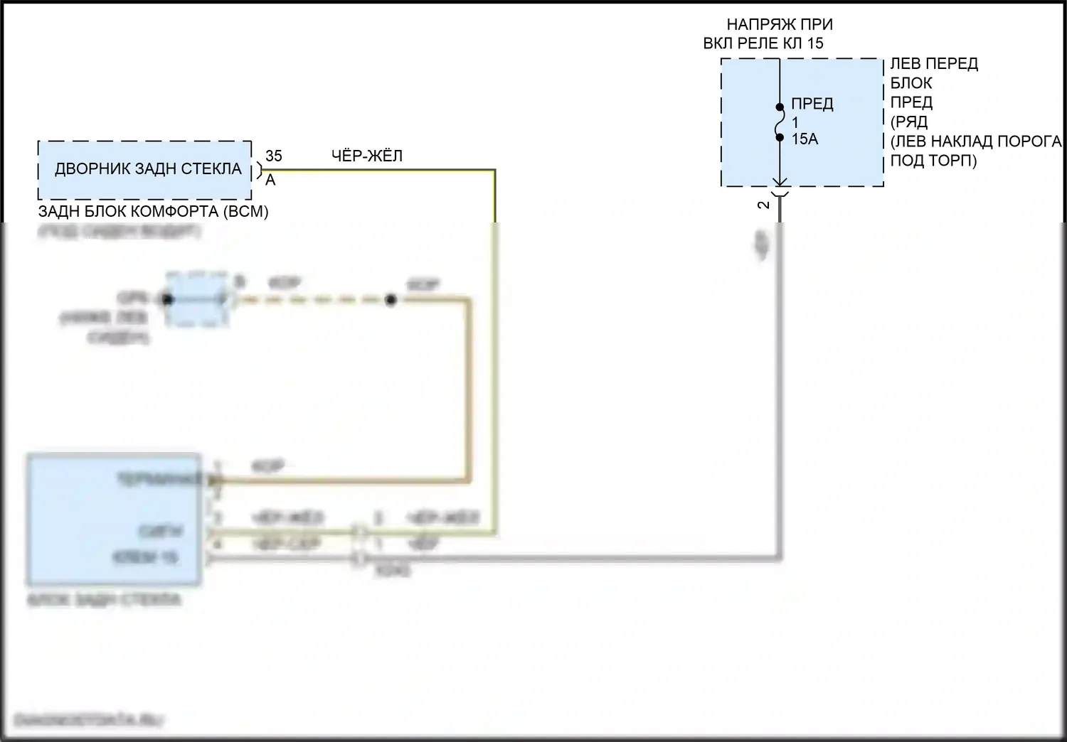 Cayman GTS Porsche 982 (2016-2024): Электросхема заднего дворника 