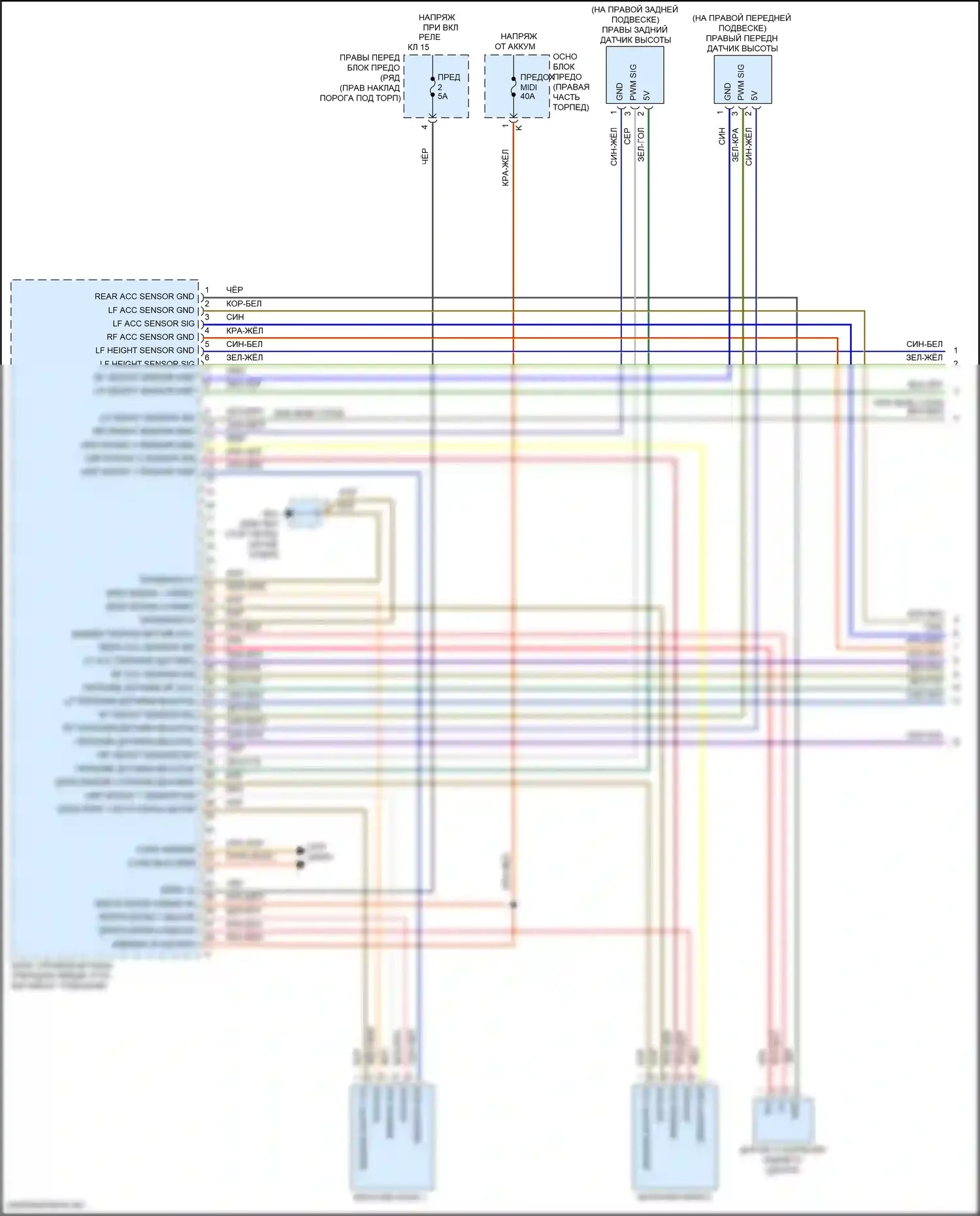 Cayman GTS Porsche 982 (2016-2024): Электросхема электронной подвески (1 из 2) 