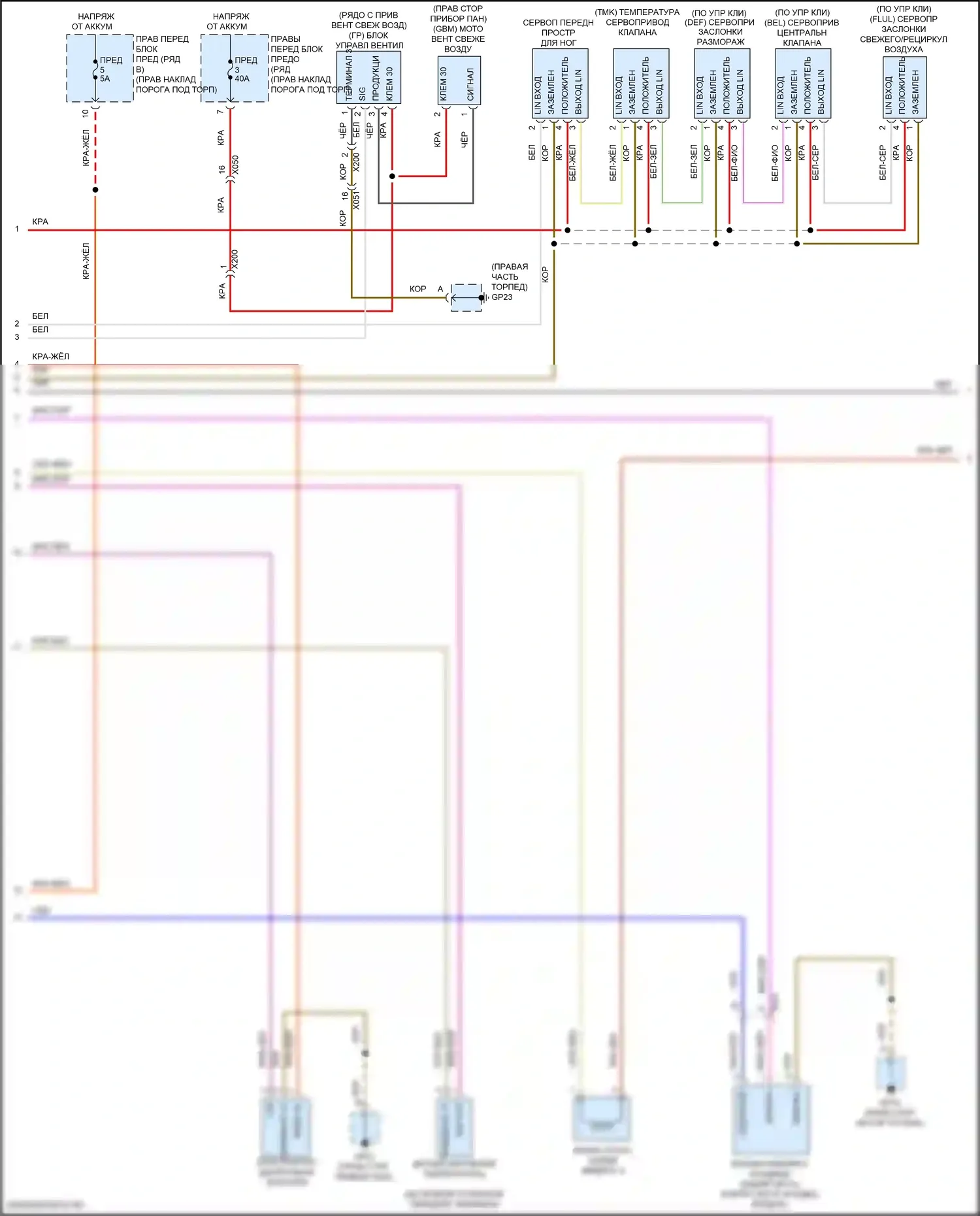 Cayman GTS Porsche 982 (2016-2024): Электросхема ручного кондиционера (2 из 3) 