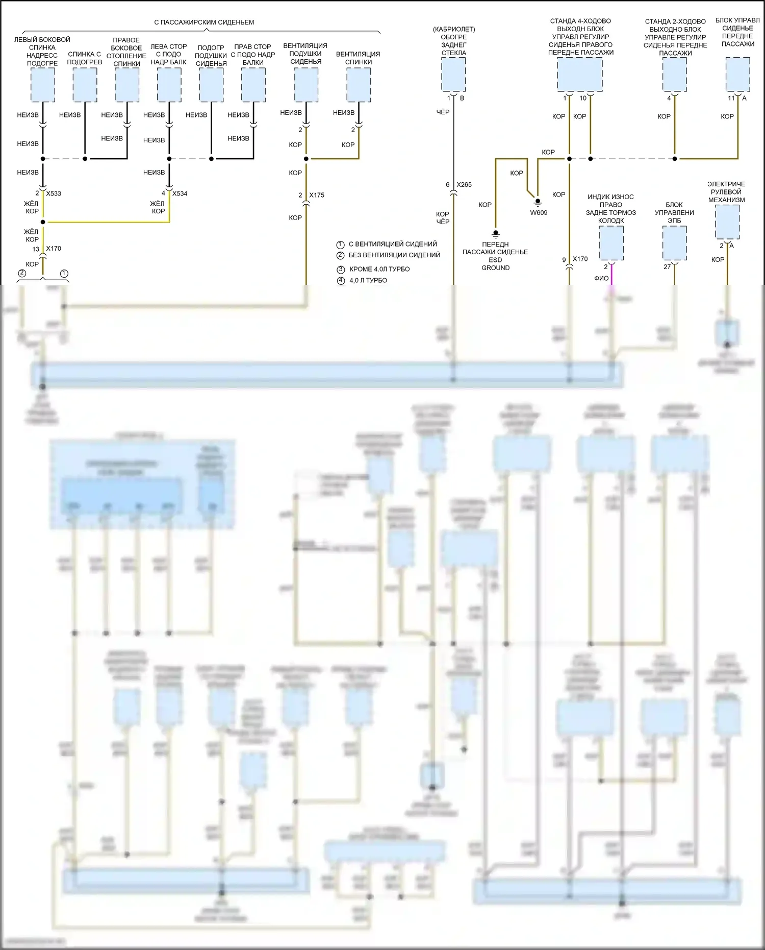 Cayman GTS Porsche 982 (2016-2024): Электросхема точек подключения масс (4 из 5) 