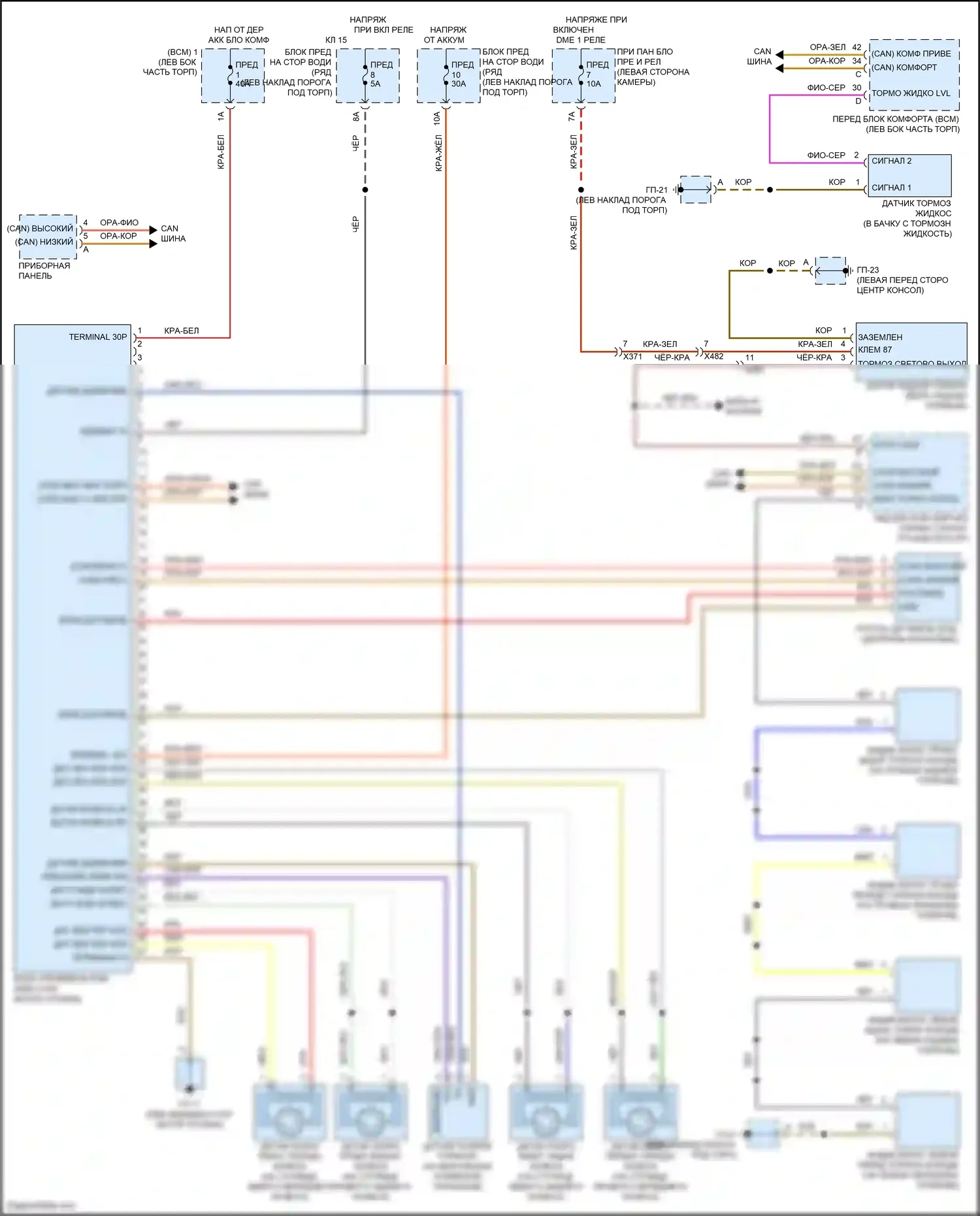 Macan GTS Porsche I рестайлинг 2 (2021-2024): Антиблокировочная система abs электросхема 