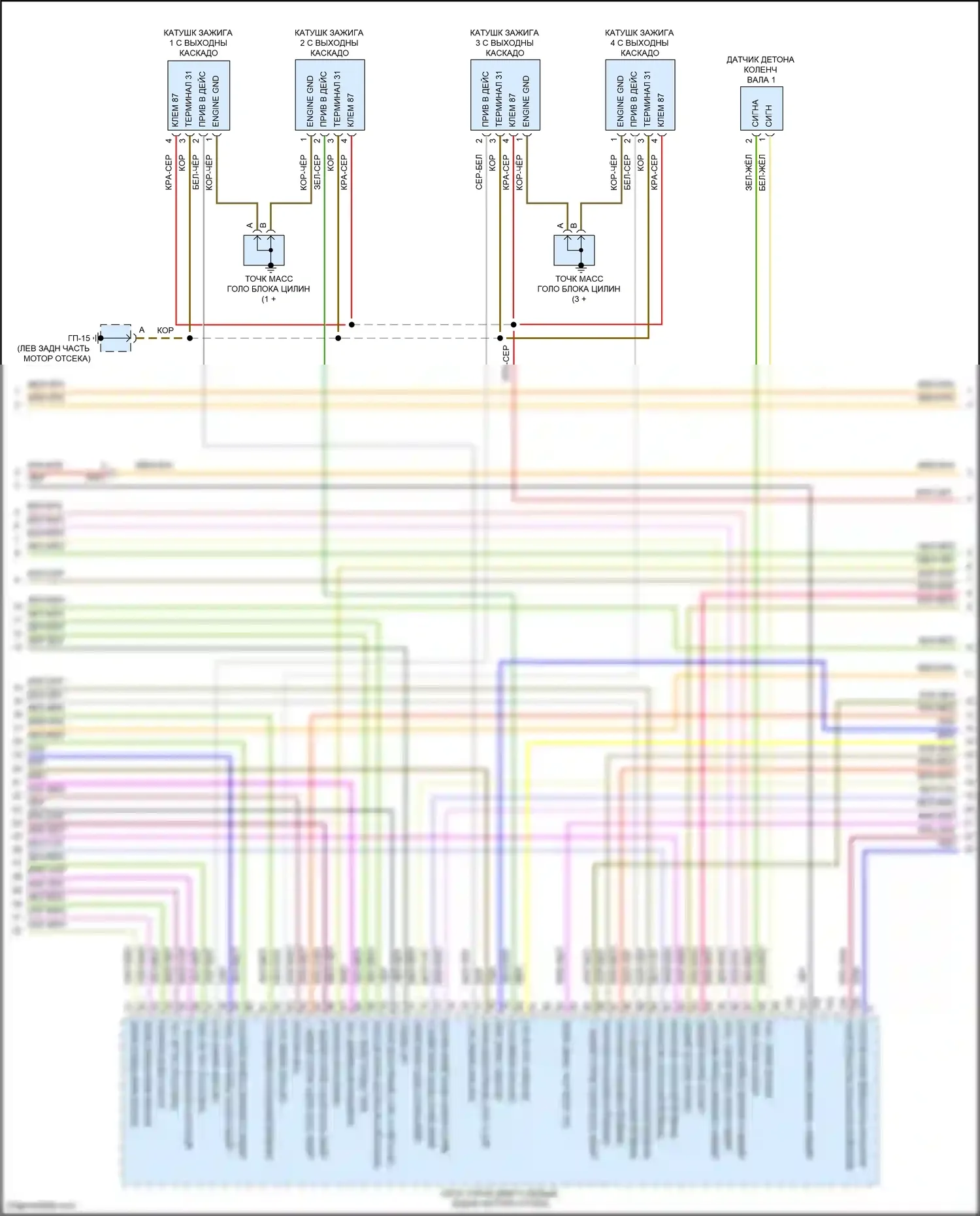 Macan GTS Porsche I рестайлинг 2 (2021-2024): Электросхема двигателя 2.0л турбо (3 из 8) 