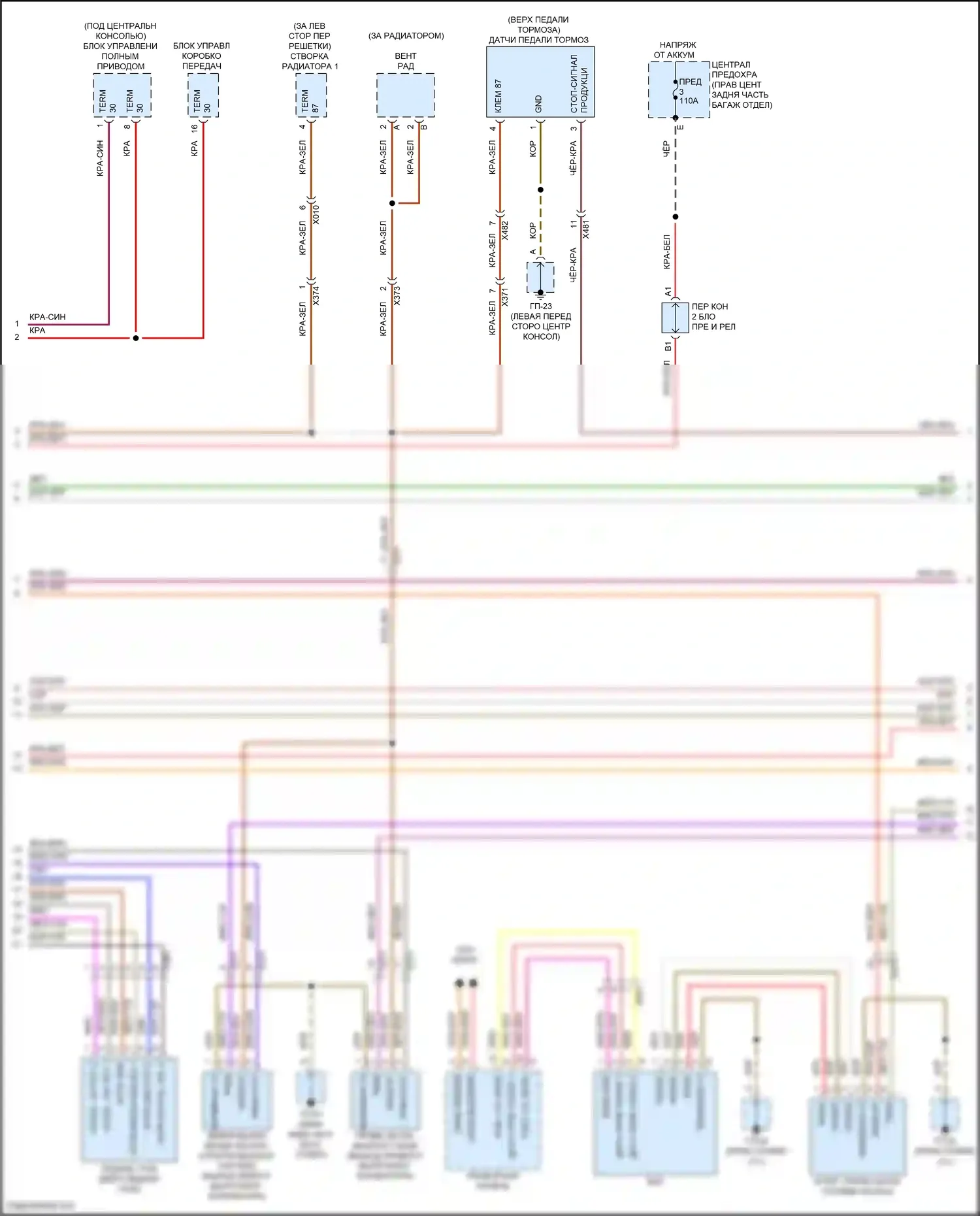 Macan GTS Porsche I рестайлинг 2 (2021-2024): Электросхема двигателя 2.9л турбо (6 из 9) 