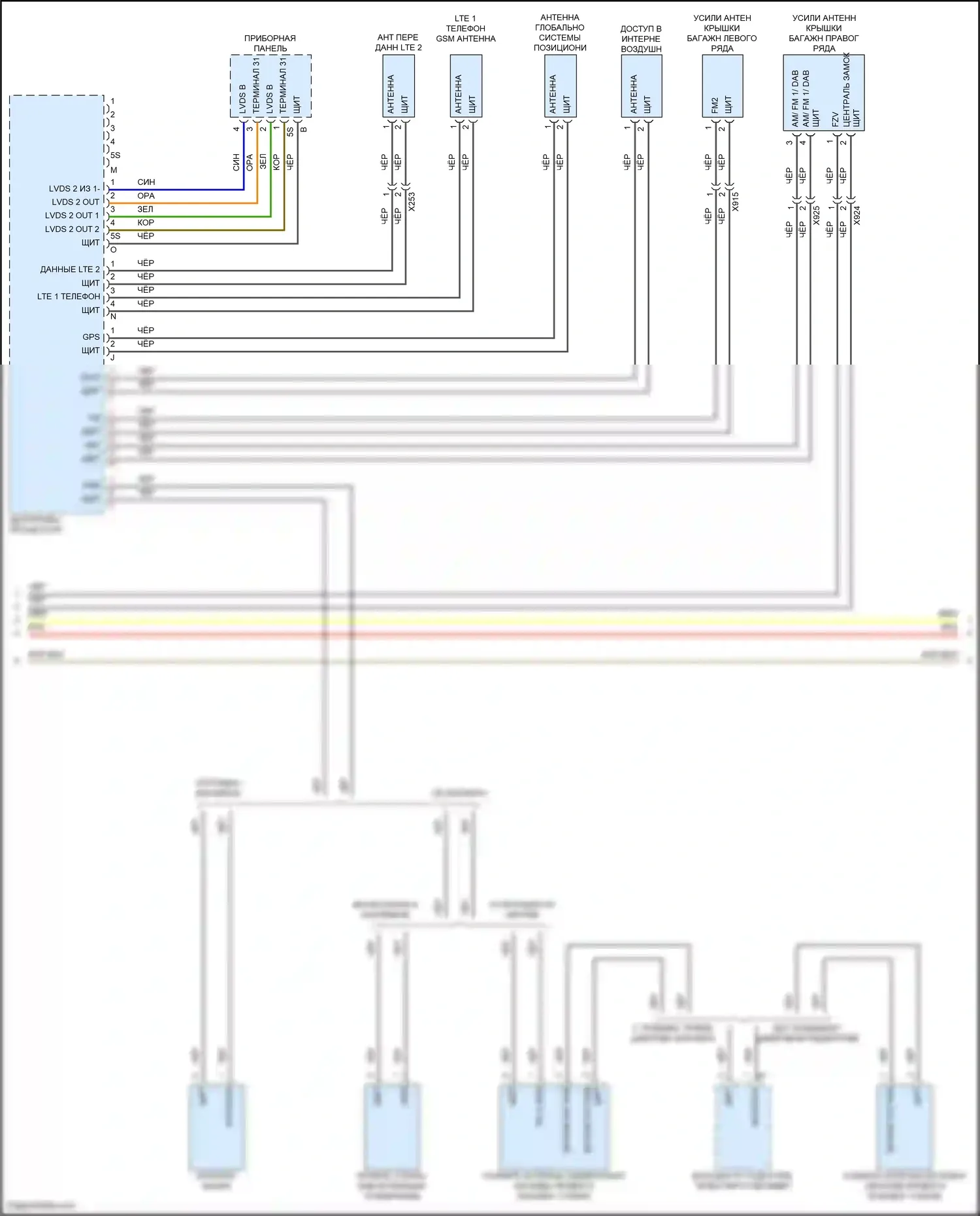 Macan GTS Porsche I рестайлинг 2 (2021-2024): Электросхема магнитолы премиум-класса, с bose (4 из 5) 