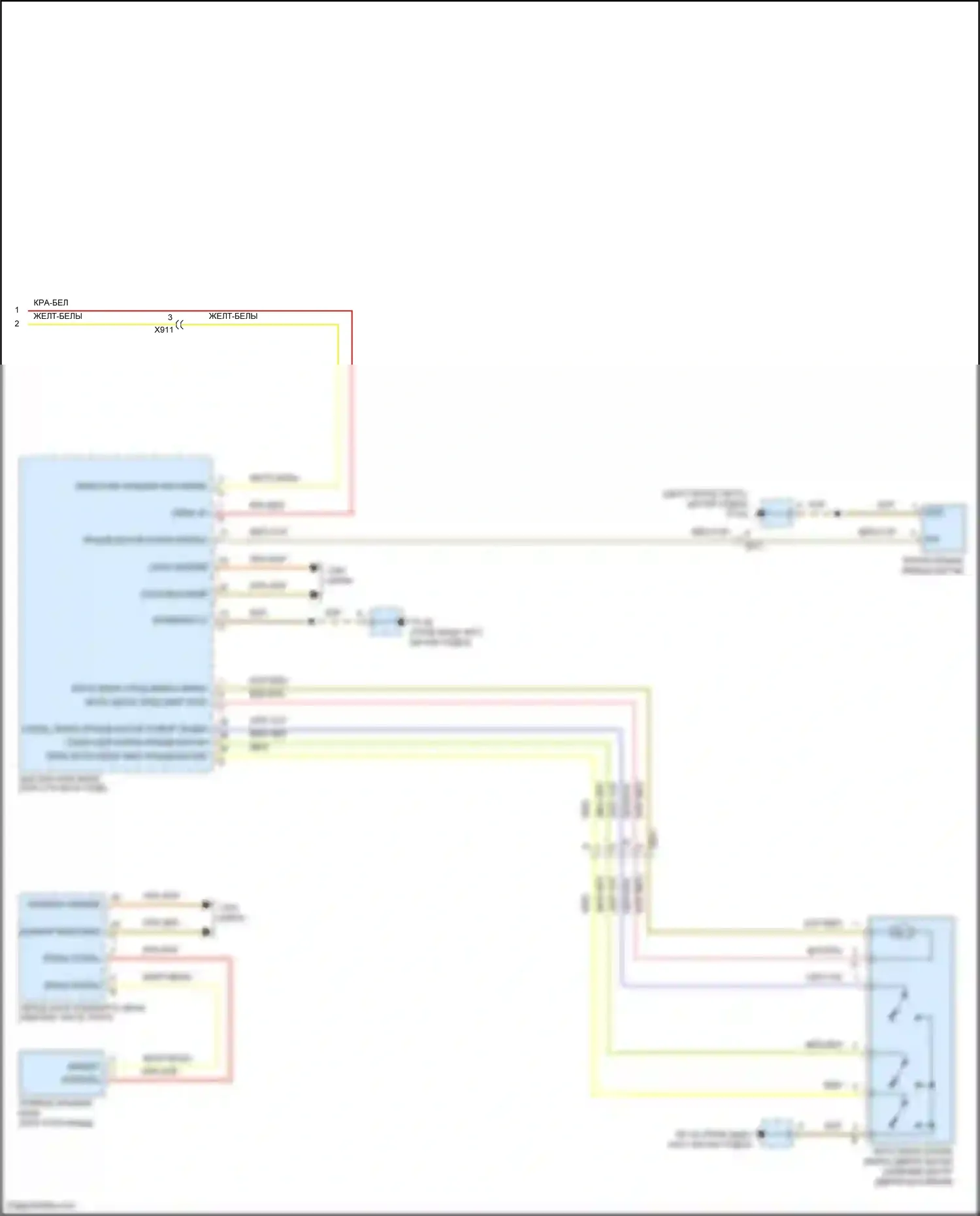 Macan GTS Porsche I рестайлинг (2018-2021): Электросхема открытия дверей багажника и лючка топливного бака (2 из 2) 