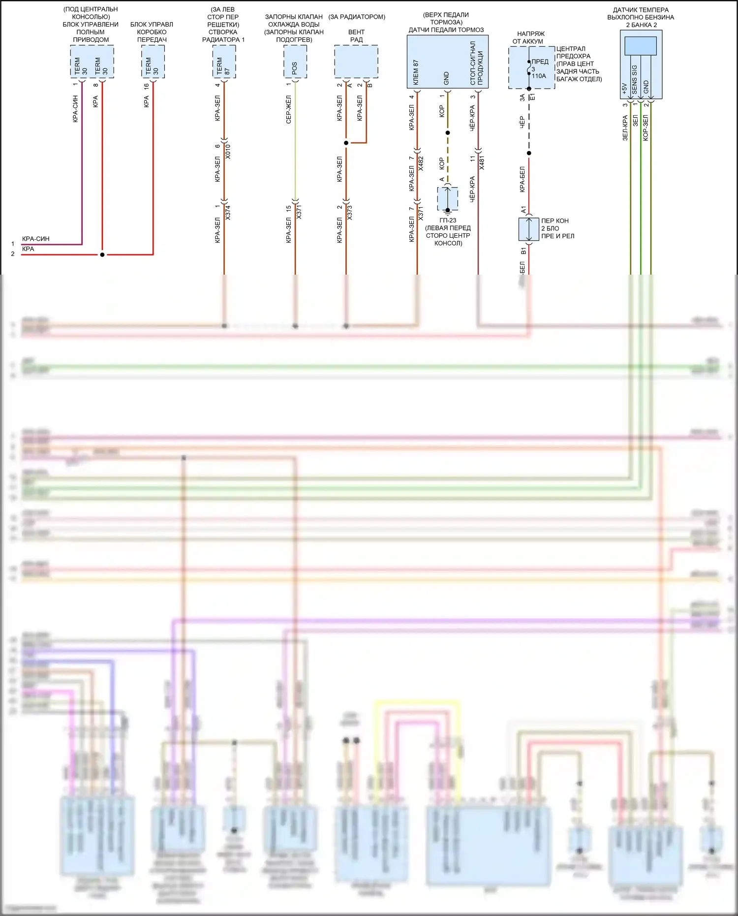 Macan GTS Porsche I рестайлинг (2018-2021): Электросхема двигателя 2.9л турбо (6 из 9) 