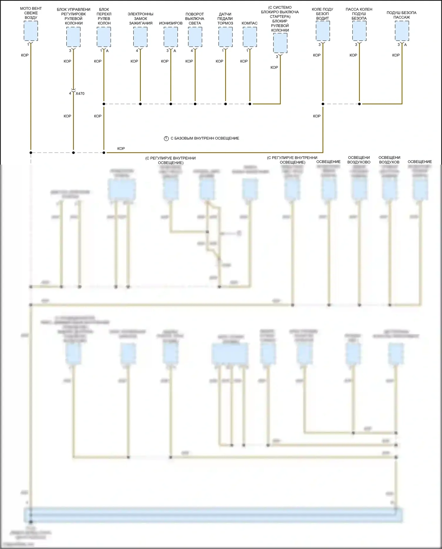 Macan GTS Porsche I рестайлинг (2018-2021): Электросхема разводки массы (2 из 7) 