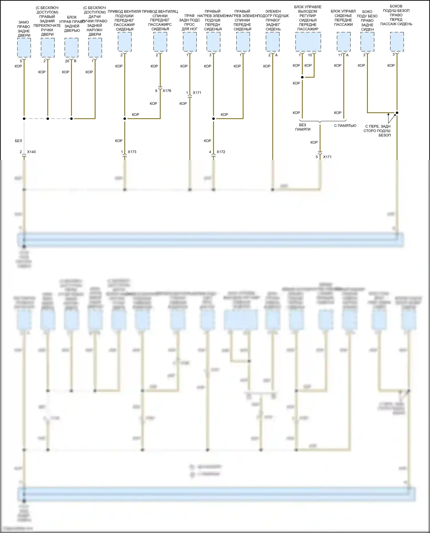 Macan GTS Porsche I рестайлинг (2018-2021): Электросхема разводки массы (3 из 7) 