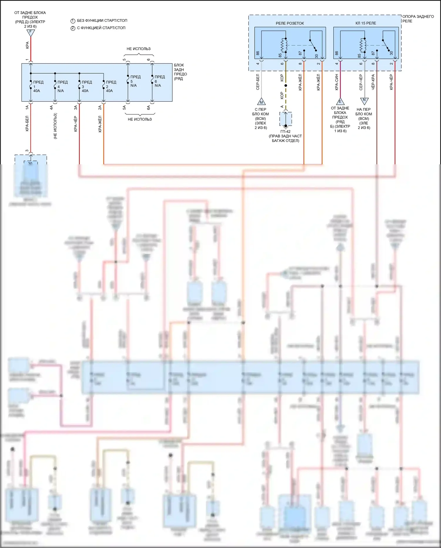 Macan S Porsche I рестайлинг 2 (2021-2024): Электросхема блока предохранителей реле (3 из 6) 