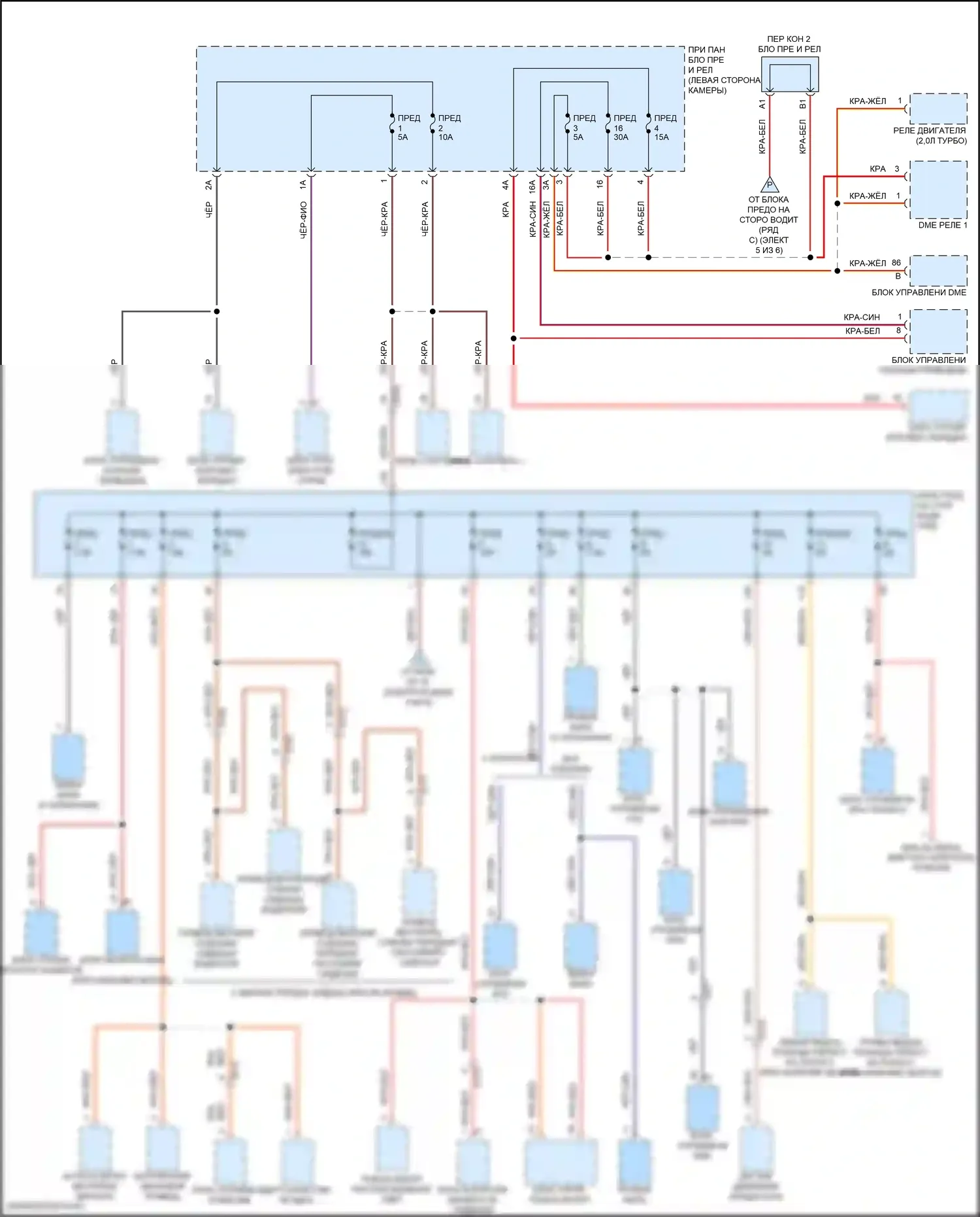 Macan S Porsche I рестайлинг 2 (2021-2024): Электросхема блока предохранителей реле (6 из 6) 