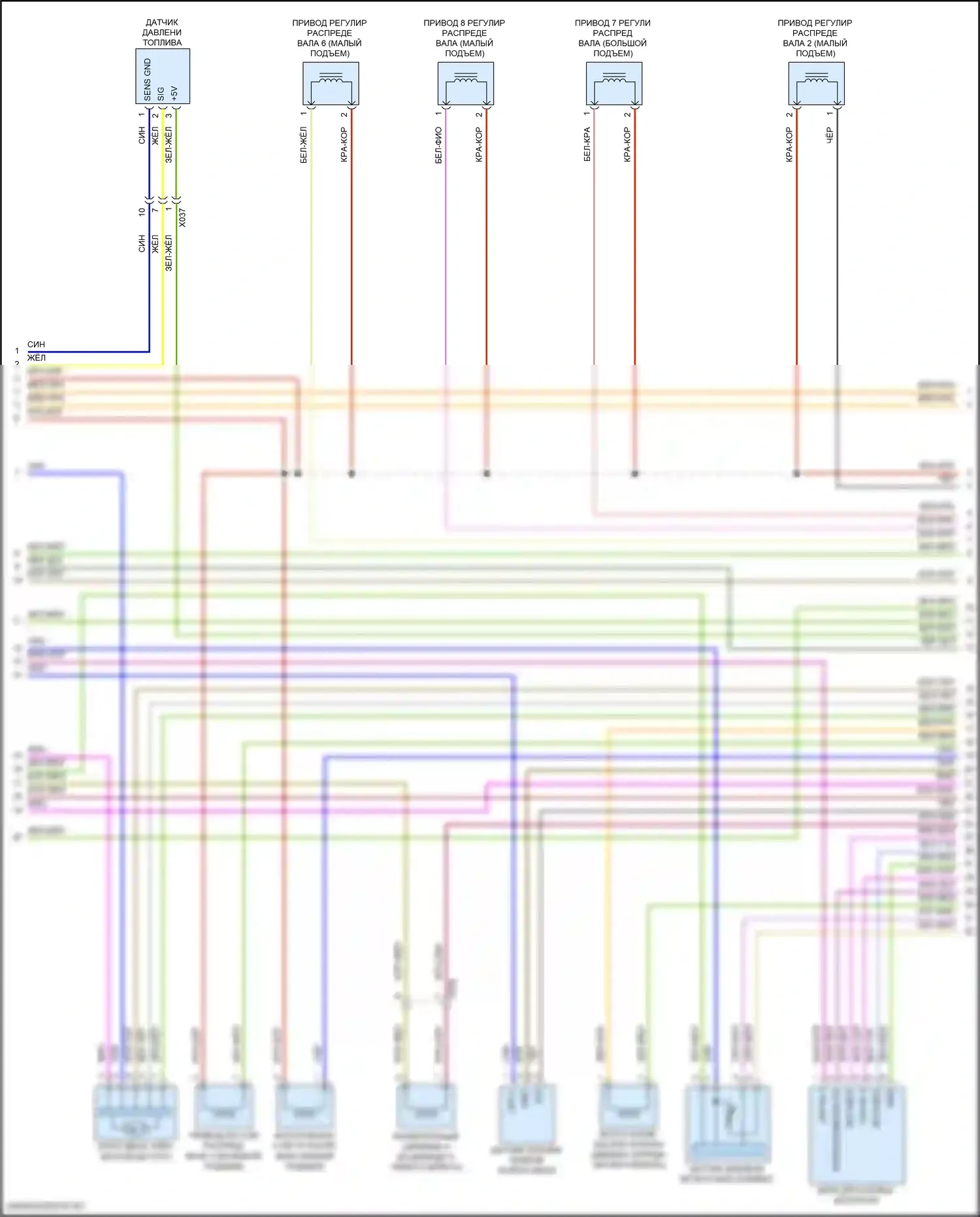 Macan S Porsche I рестайлинг 2 (2021-2024): Электросхема двигателя 2.0л турбо (2 из 8) 