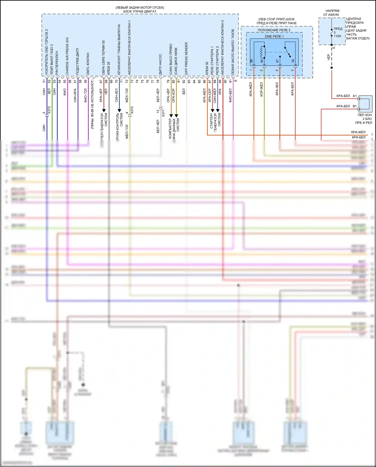Macan S Porsche I рестайлинг 2 (2021-2024): Электросхема двигателя 2.0л турбо (6 из 8) 