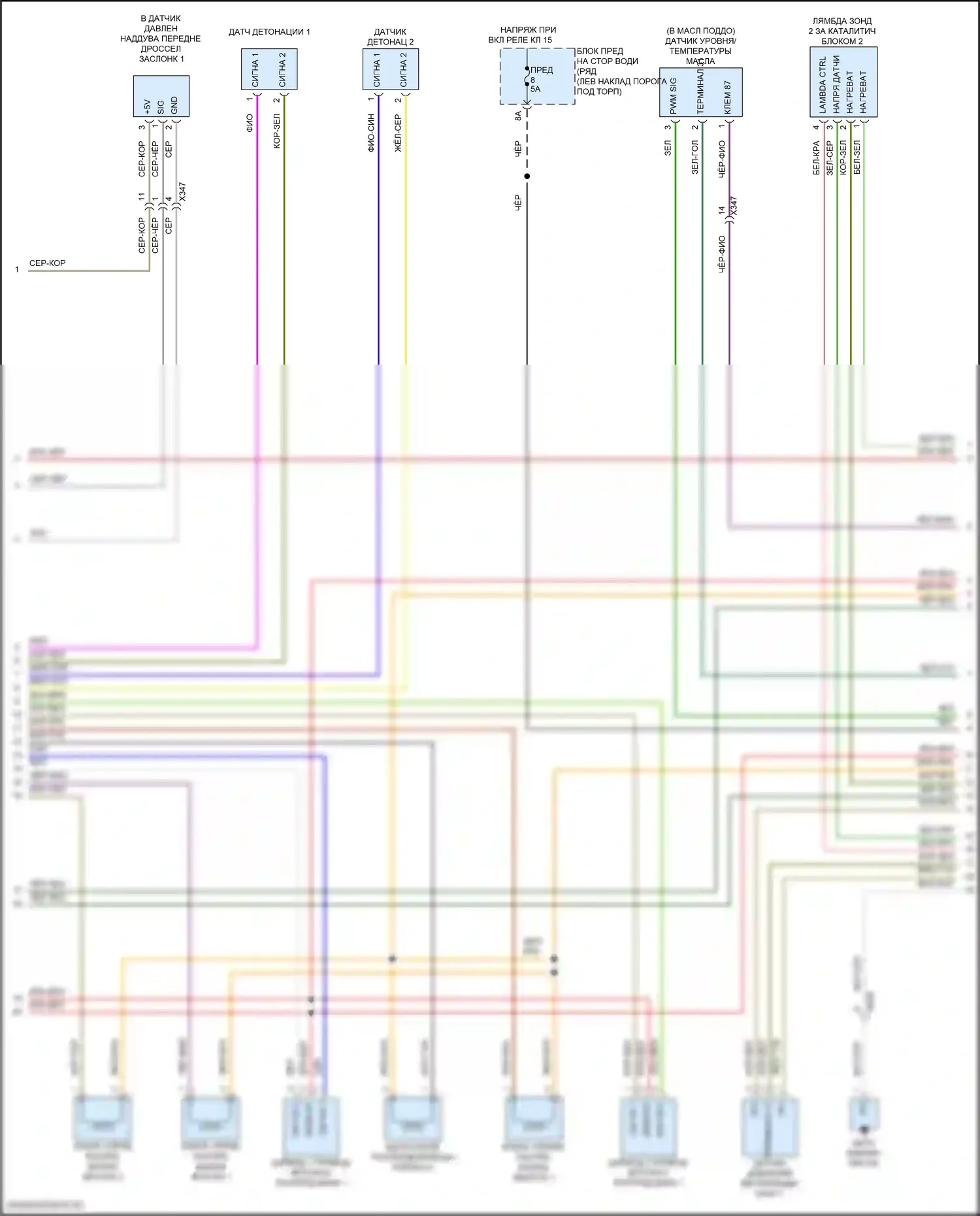 Macan S Porsche I рестайлинг 2 (2021-2024): Электросхема двигателя 2.9л турбо (2 из 9) 