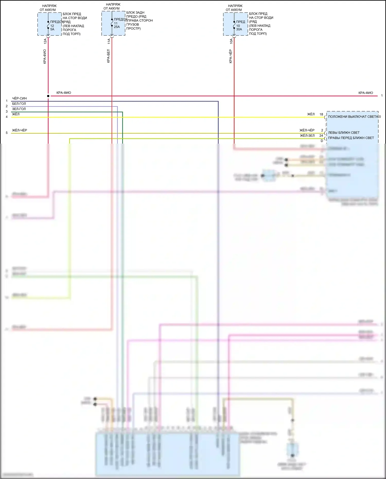 Macan S Porsche I рестайлинг 2 (2021-2024): Электросхема фар (2 из 3) 
