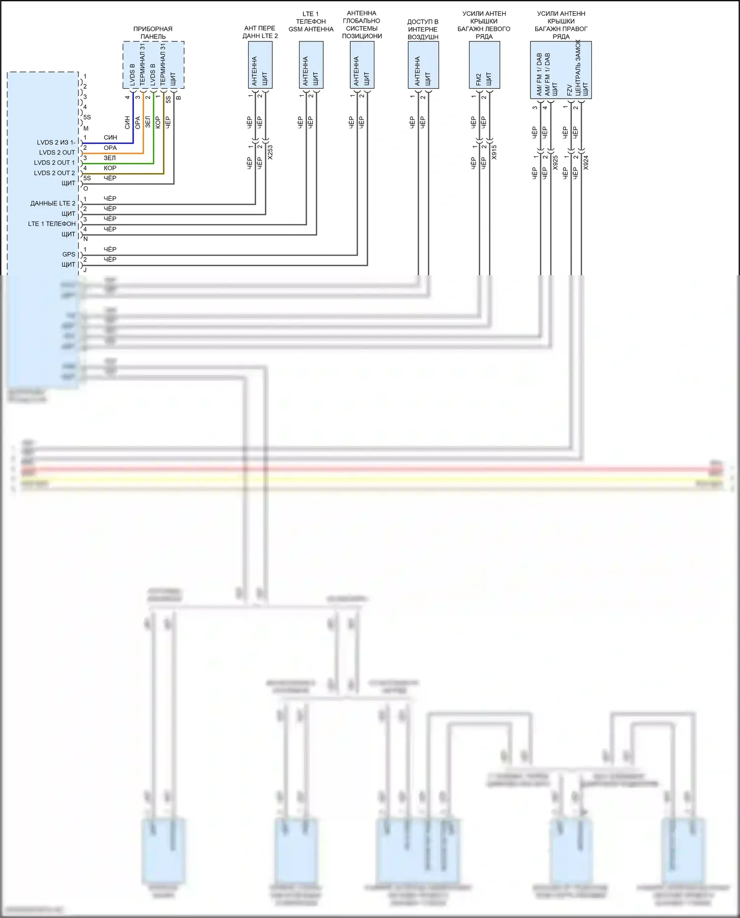 Macan S Porsche I рестайлинг 2 (2021-2024): Электросхема навигации, с бурметром (4 из 6) 