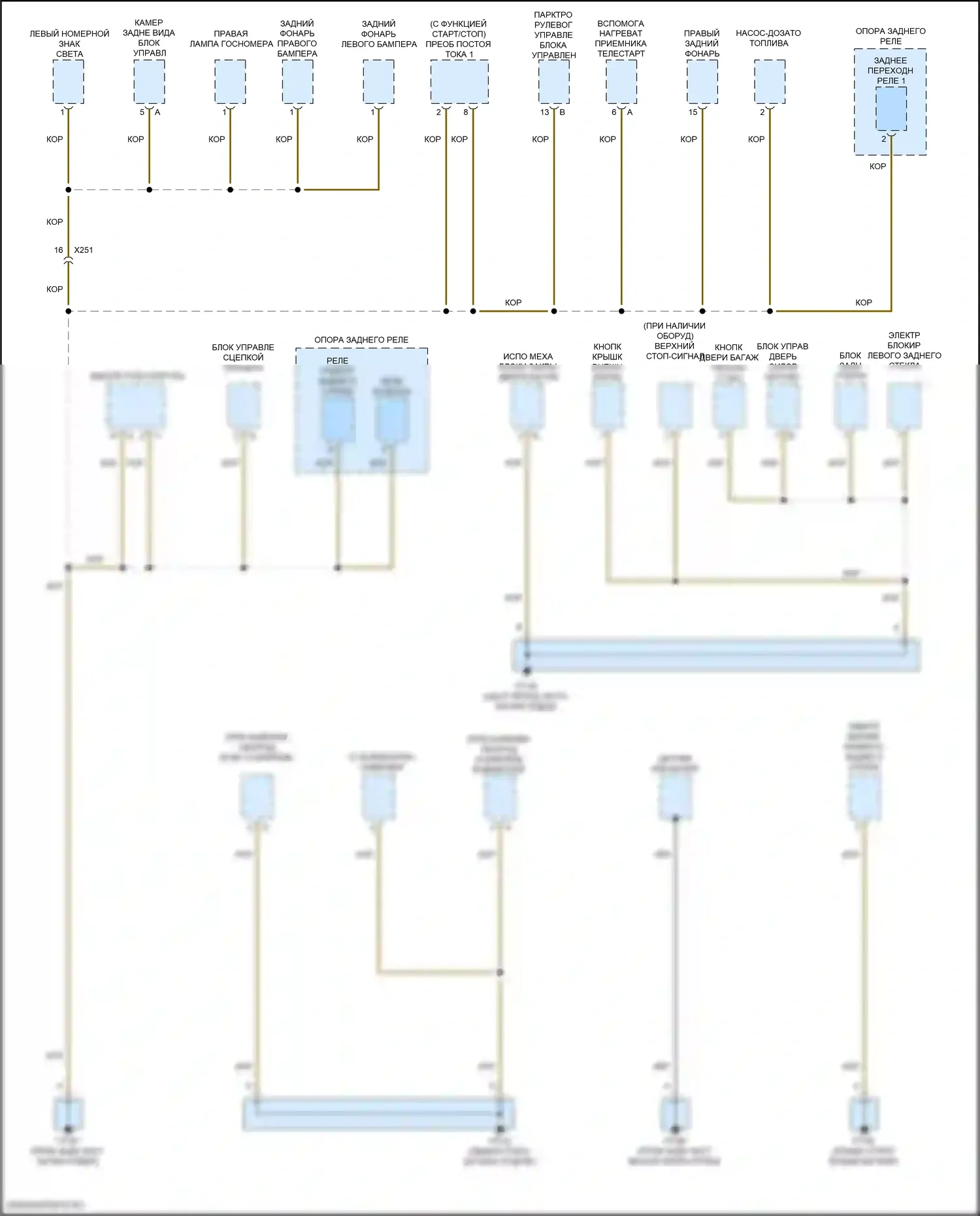 Macan S Porsche I рестайлинг 2 (2021-2024): Электросхема разводки массы (4 из 7) 