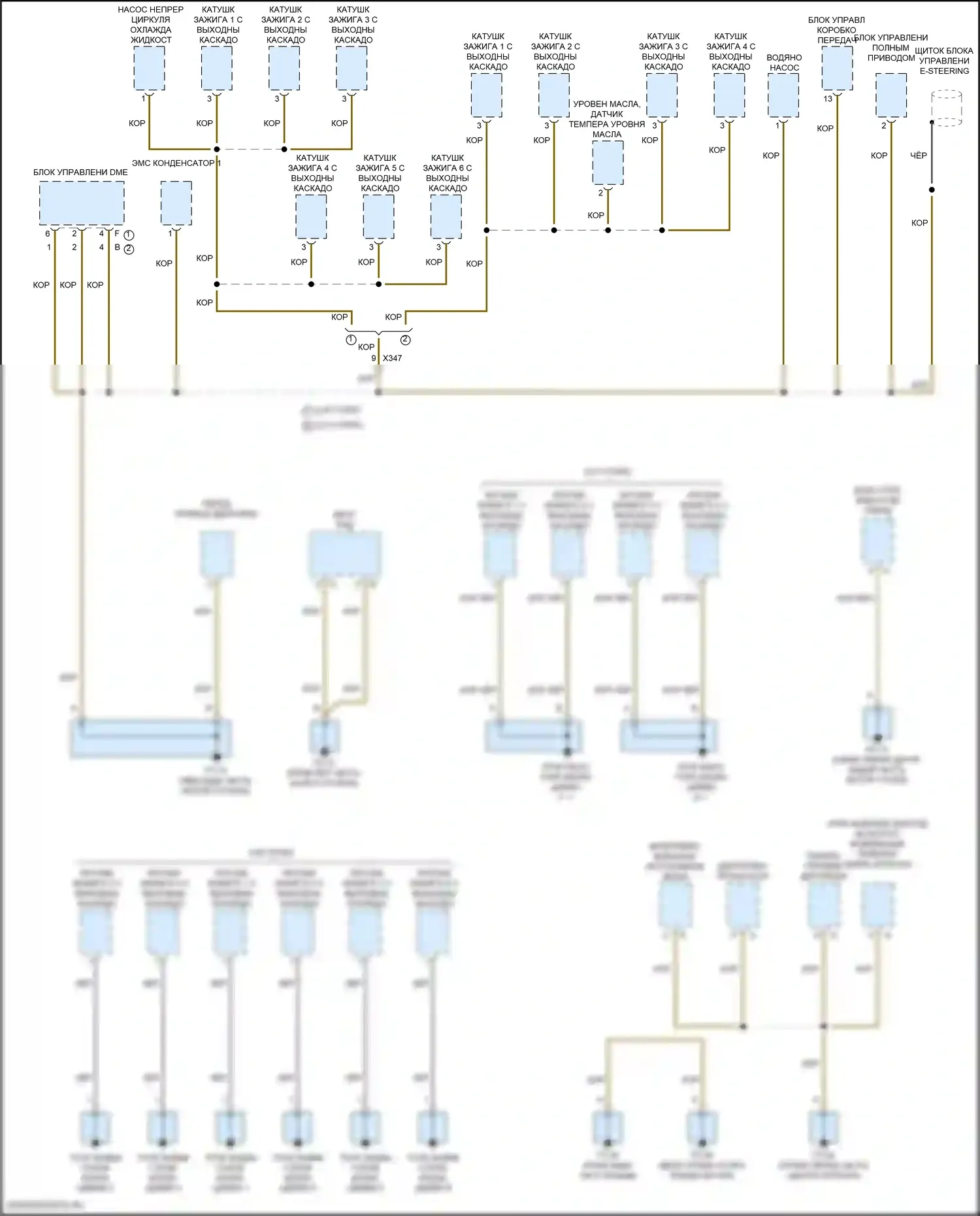 Macan S Porsche I рестайлинг 2 (2021-2024): Электросхема разводки массы (6 из 7) 
