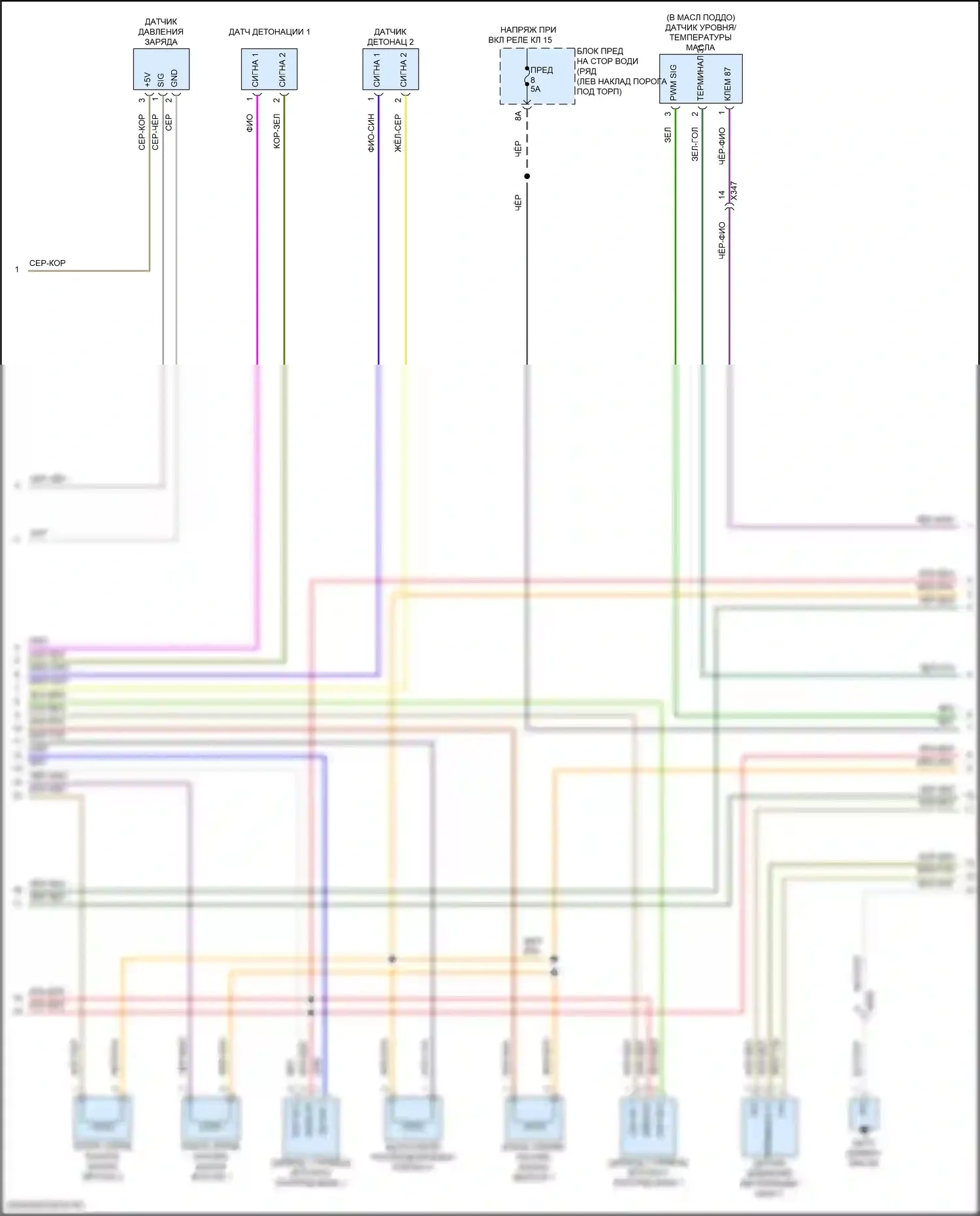 Macan S Porsche I рестайлинг (2018-2021): Электросхема двигателя 3,0л турбо (2 из 9) 