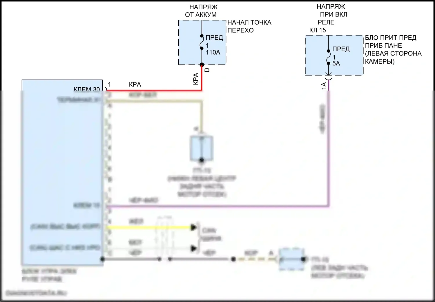 Macan S Porsche I рестайлинг (2018-2021): Электросхема электроусилителя руля 