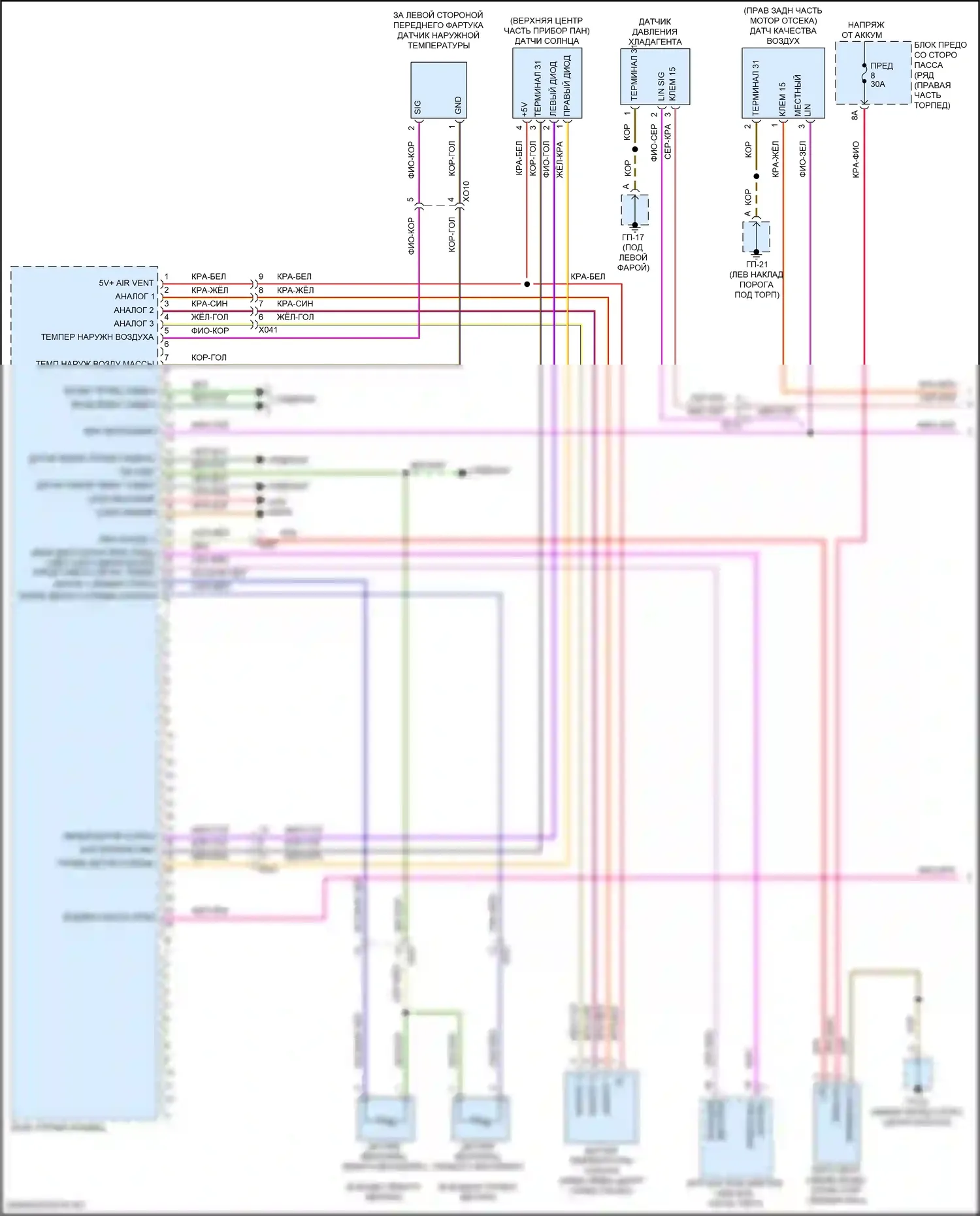 Macan S Porsche I рестайлинг (2018-2021): Электросхема климат контроля (1 из 4) 