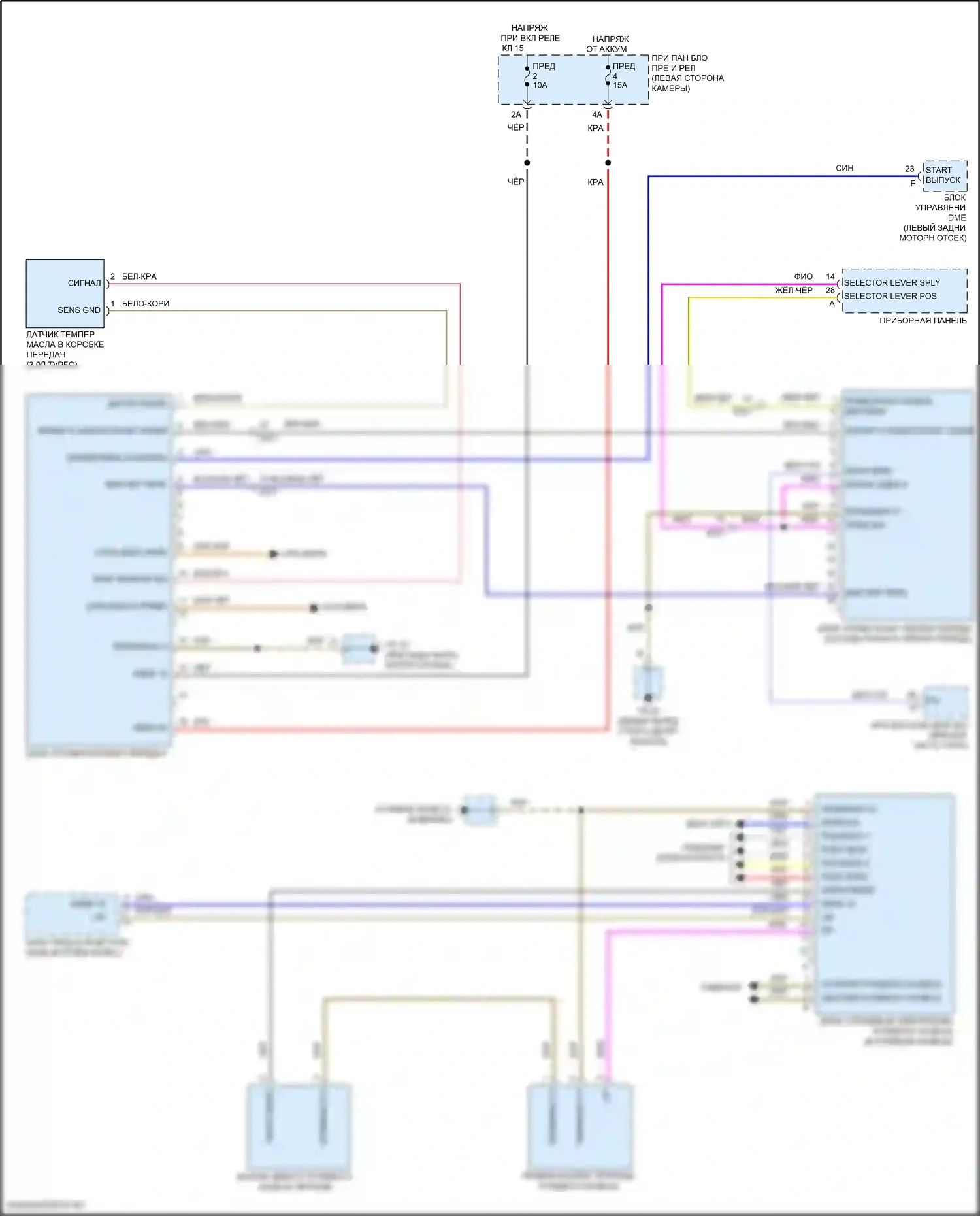 Macan S Porsche I рестайлинг (2018-2021): Электросхема автоматической коробки передач 