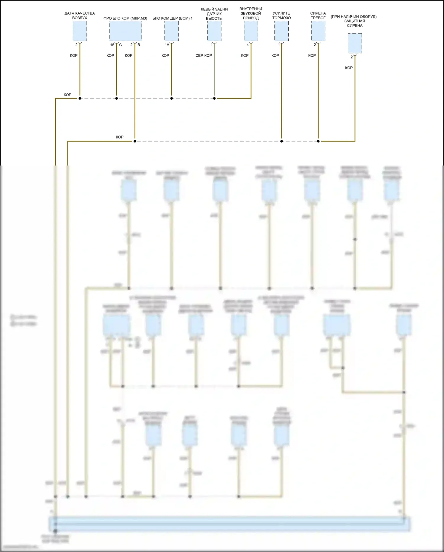 Macan S Porsche I рестайлинг (2018-2021): Электросхема разводки массы (1 из 7) 