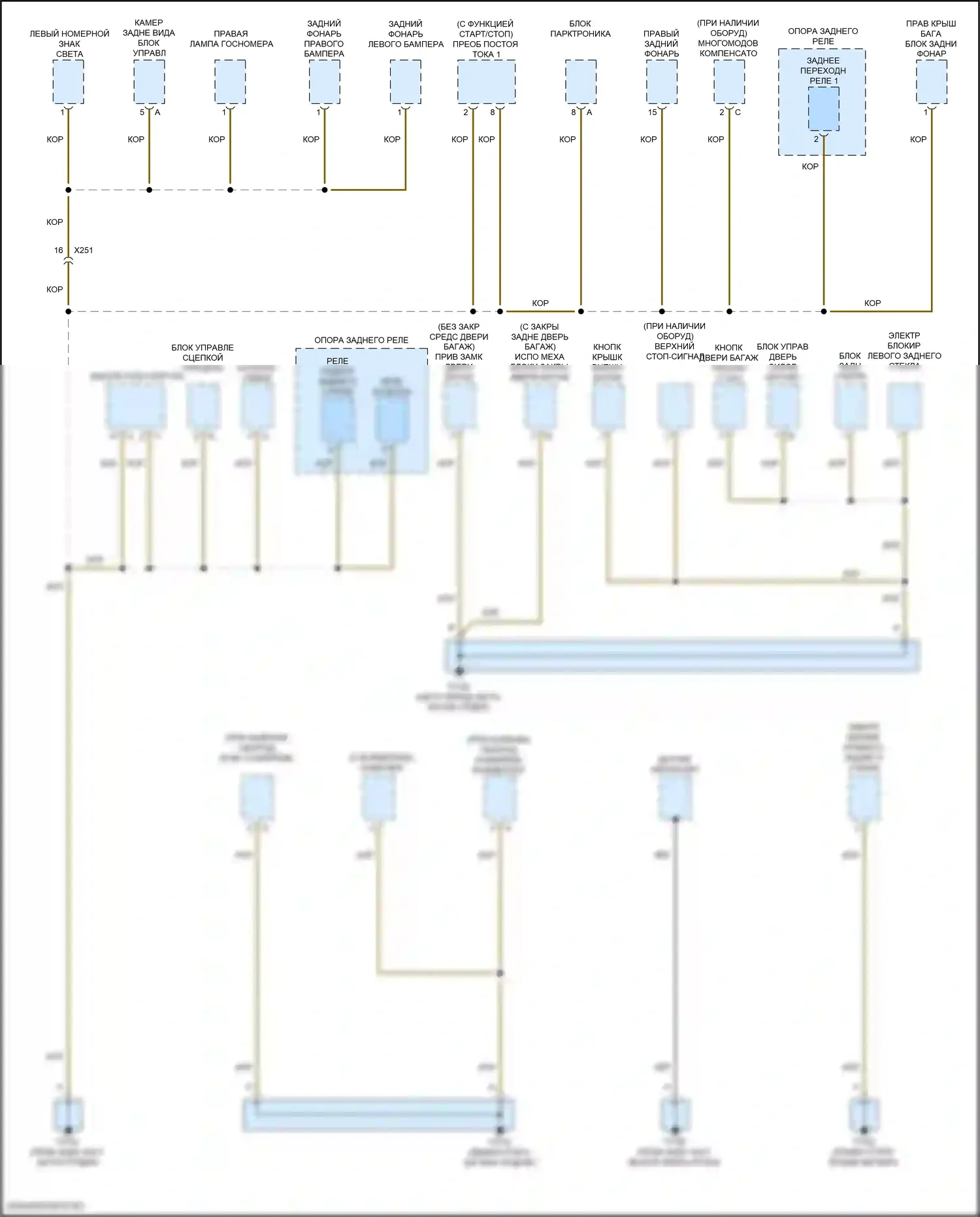 Macan S Porsche I рестайлинг (2018-2021): Электросхема разводки массы (4 из 7) 