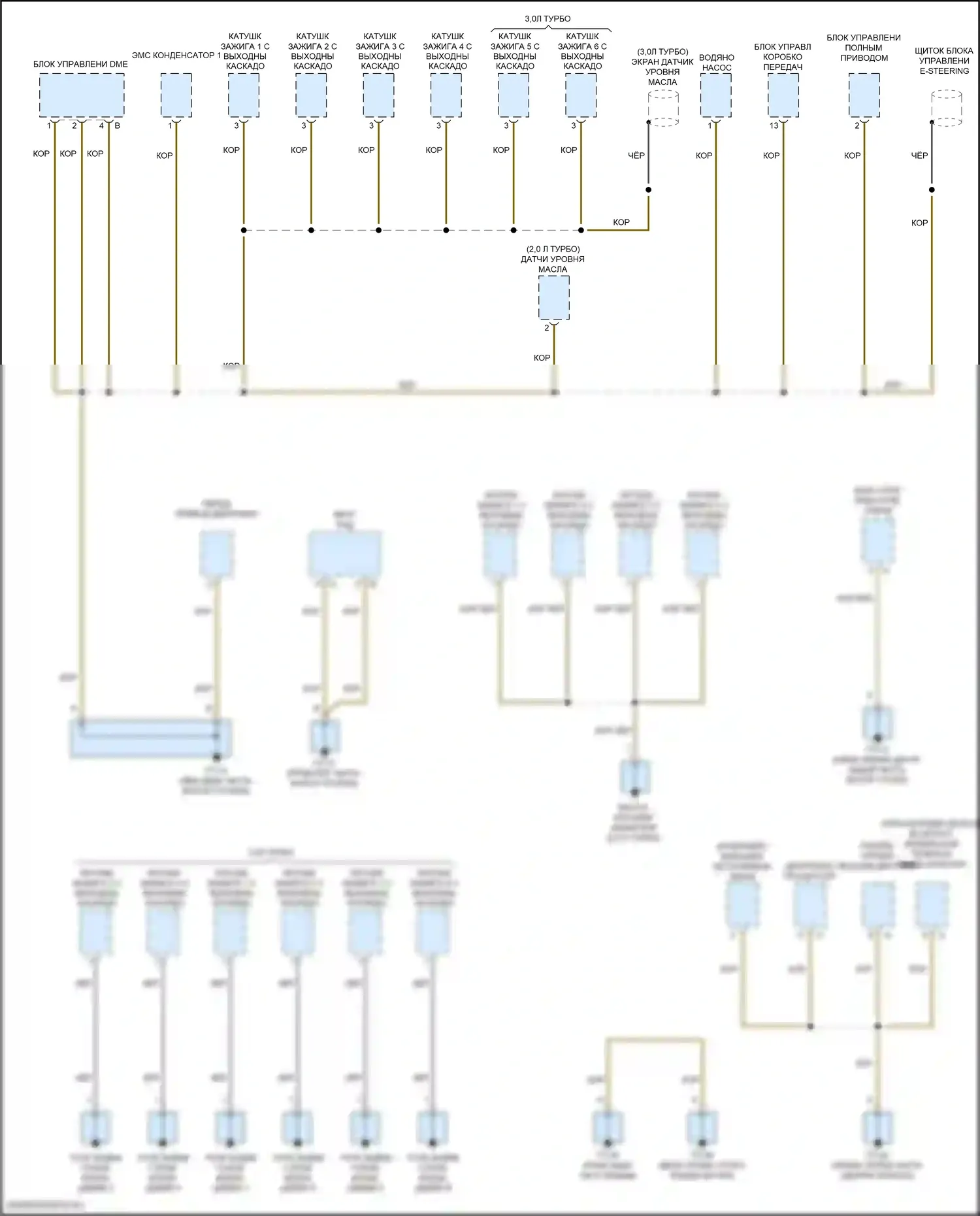 Macan S Porsche I рестайлинг (2018-2021): Электросхема разводки массы (6 из 7) 