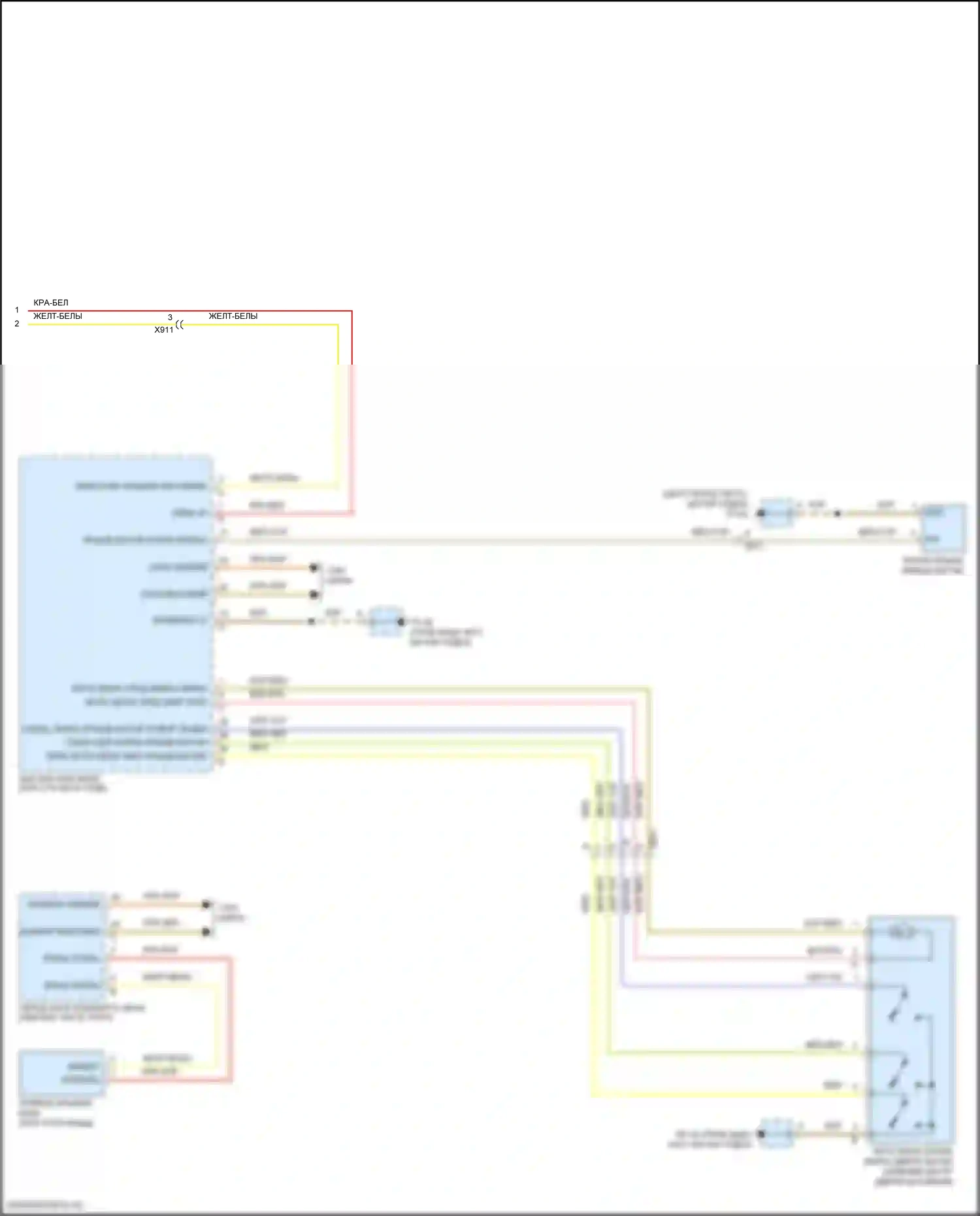 Macan Turbo Porsche I рестайлинг (2018-2021): Электросхема открытия дверей багажника и лючка топливного бака (2 из 2) 