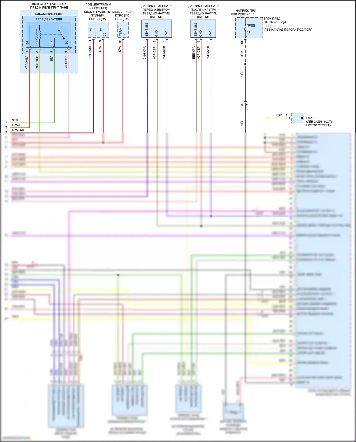 Macan Turbo Porsche I рестайлинг (2018-2021): Электросхема двигателя 2.0л турбо (8 из 8) 