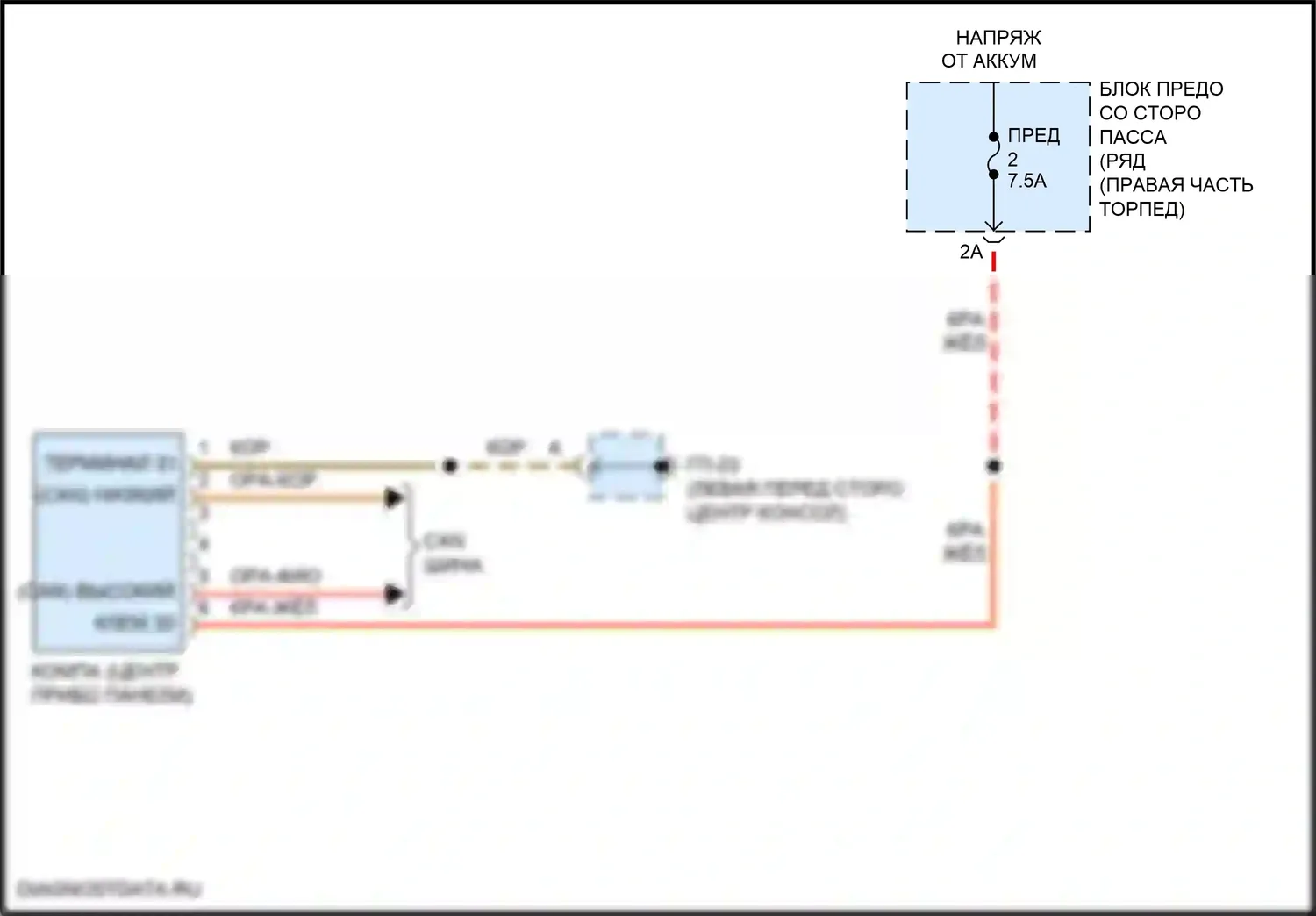Macan Turbo Porsche I рестайлинг (2018-2021): Электросхема электронного компаса 