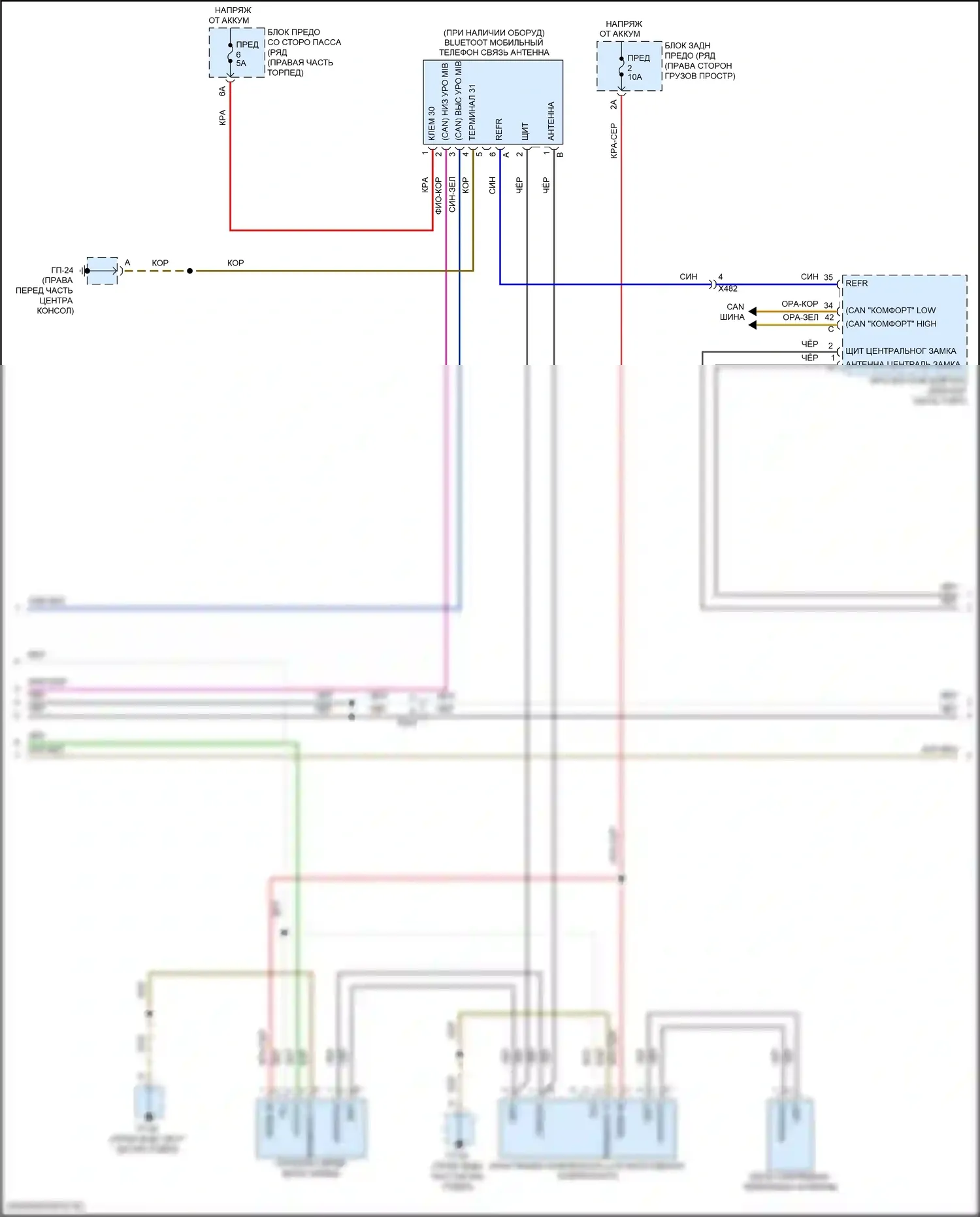 Macan Turbo Porsche I рестайлинг (2018-2021): Электросхема навигации, с бурметром (2 из 6) 