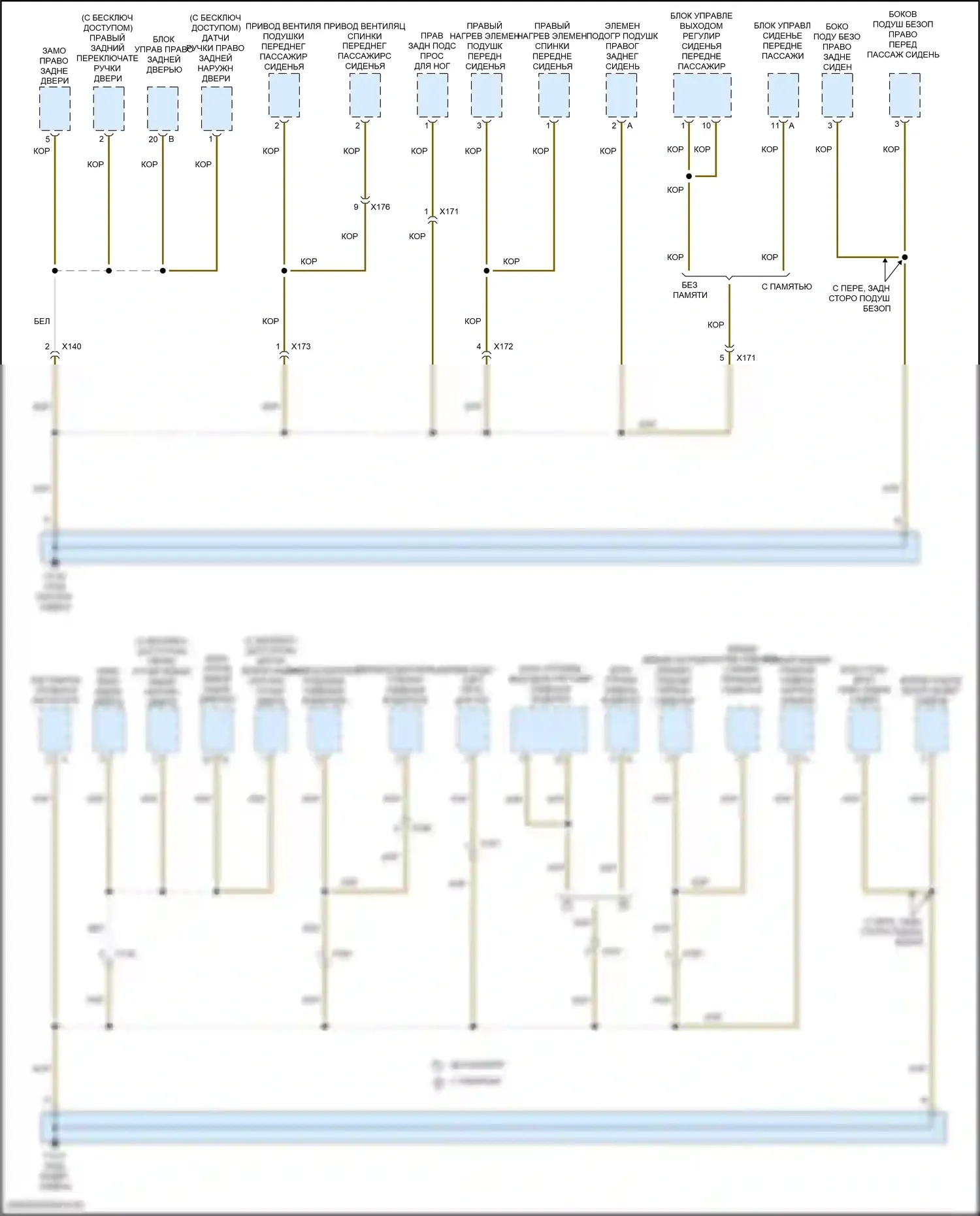 Macan Turbo Porsche I рестайлинг (2018-2021): Электросхема разводки массы (3 из 7) 