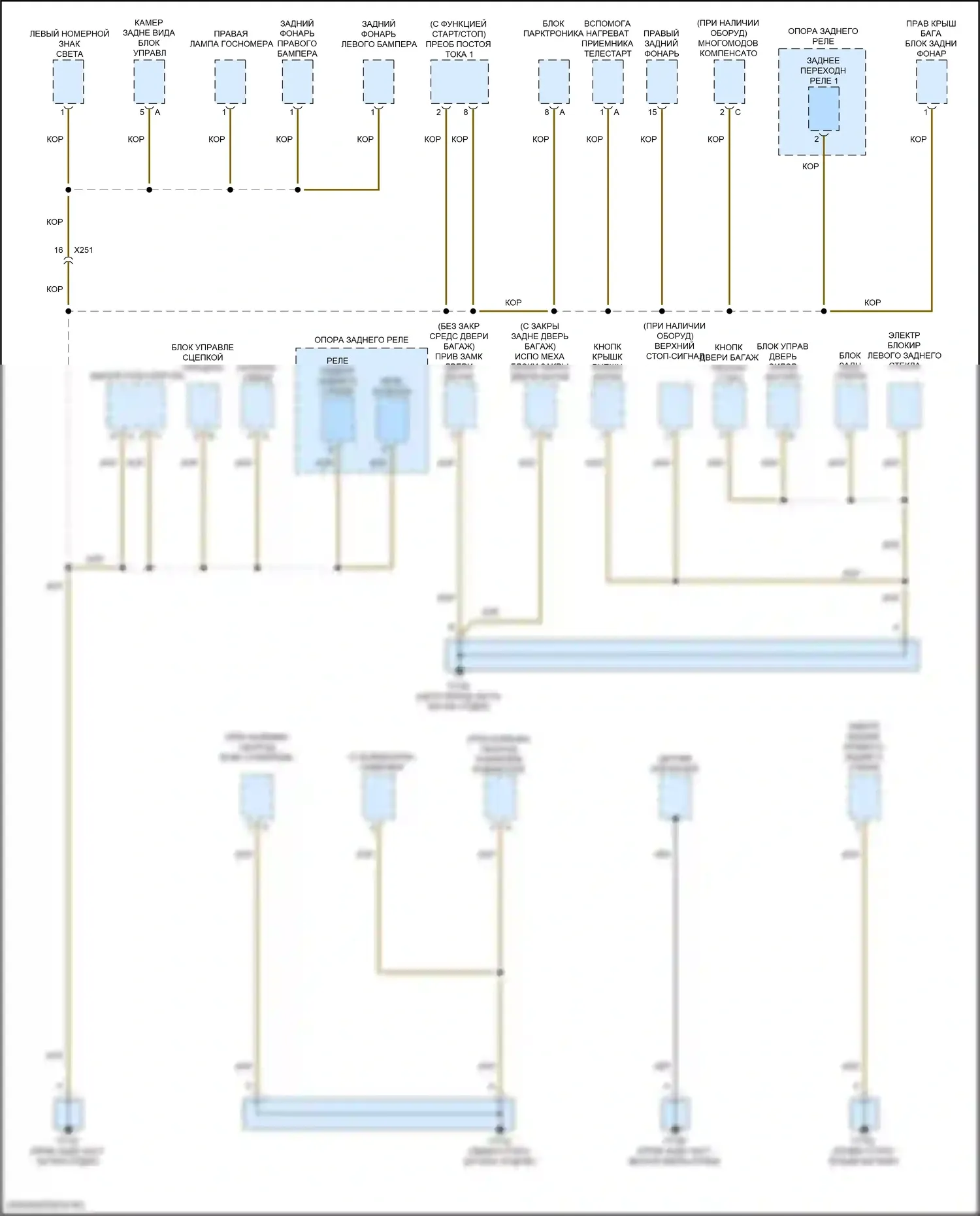 Macan Turbo Porsche I рестайлинг (2018-2021): Электросхема разводки массы (4 из 7) 