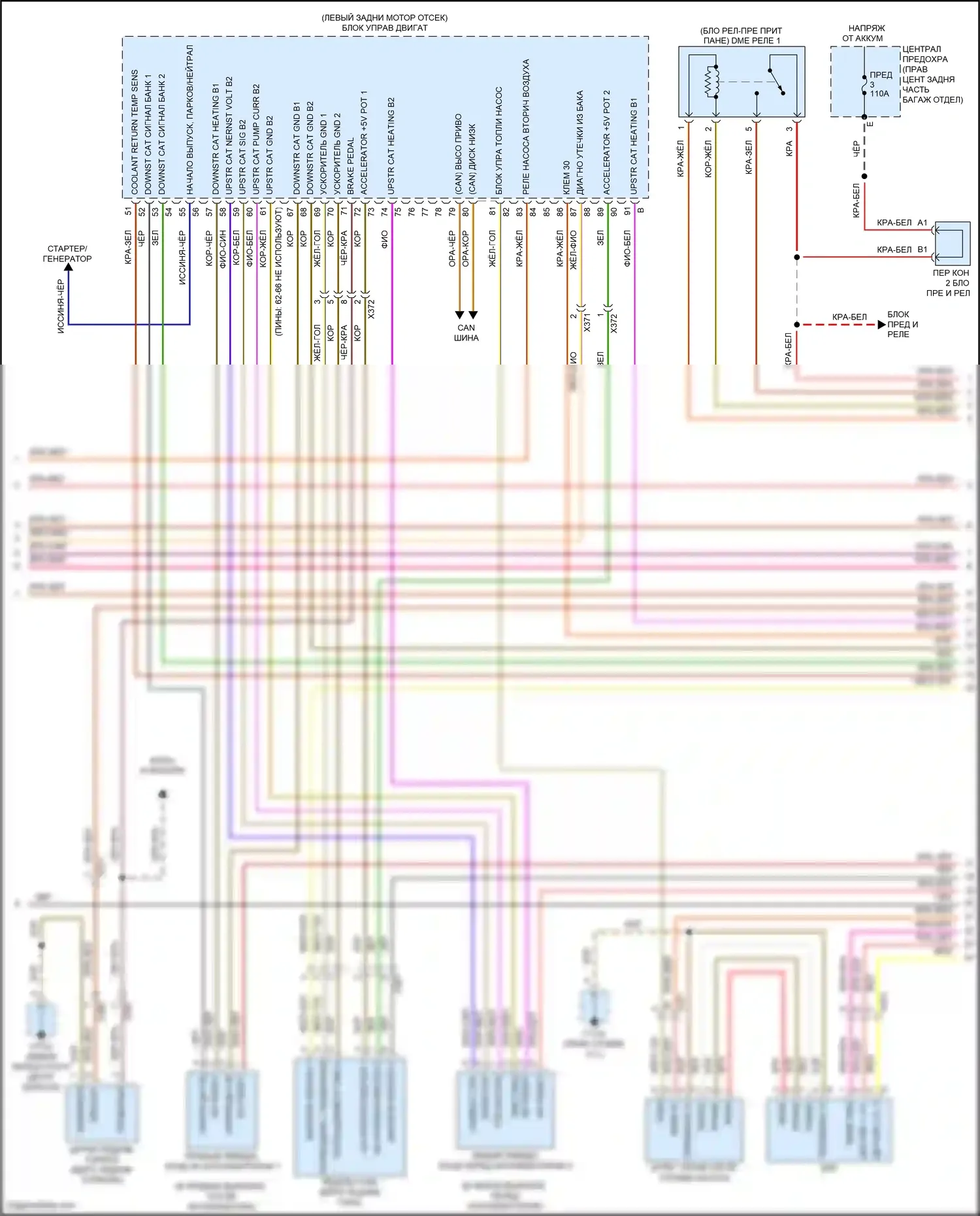 Macan Turbo Porsche I (2014-2019): Электросхема двигателя 3,0л турбо (5 из 6) 