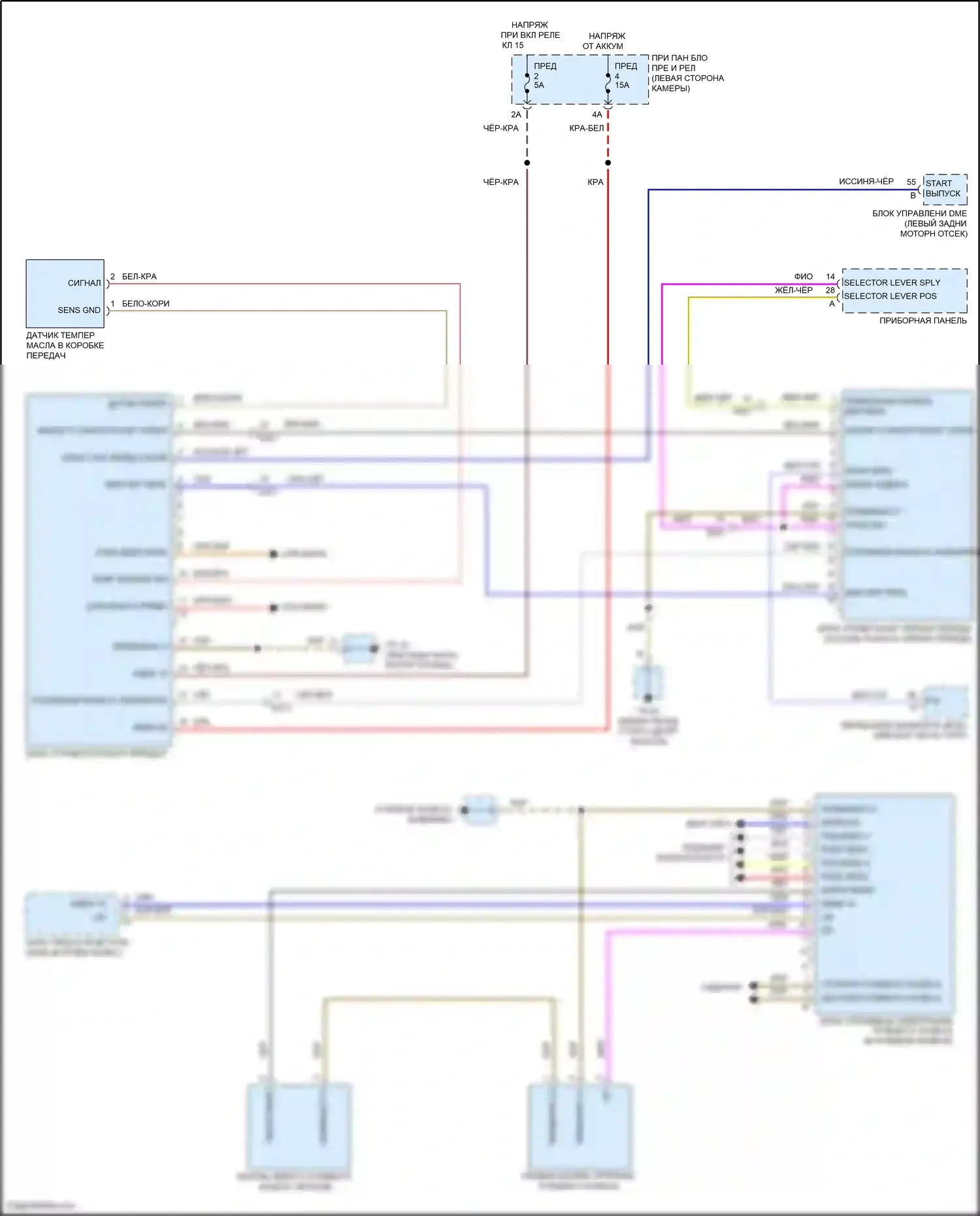 Macan Turbo Porsche I (2014-2019): Электросхема автоматической коробки передач 