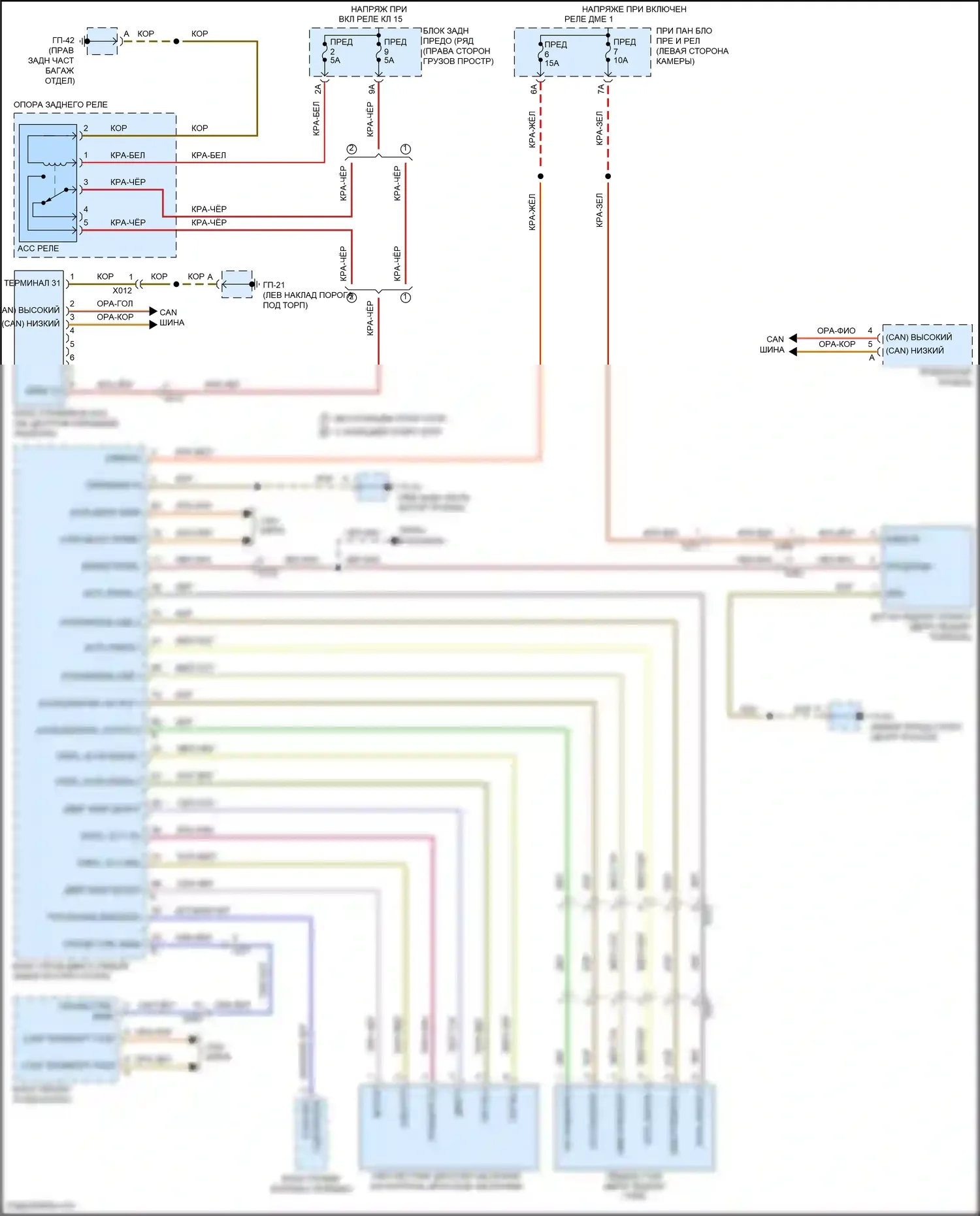 Macan Turbo Porsche I (2014-2019): Электросхема круиз-контроля 