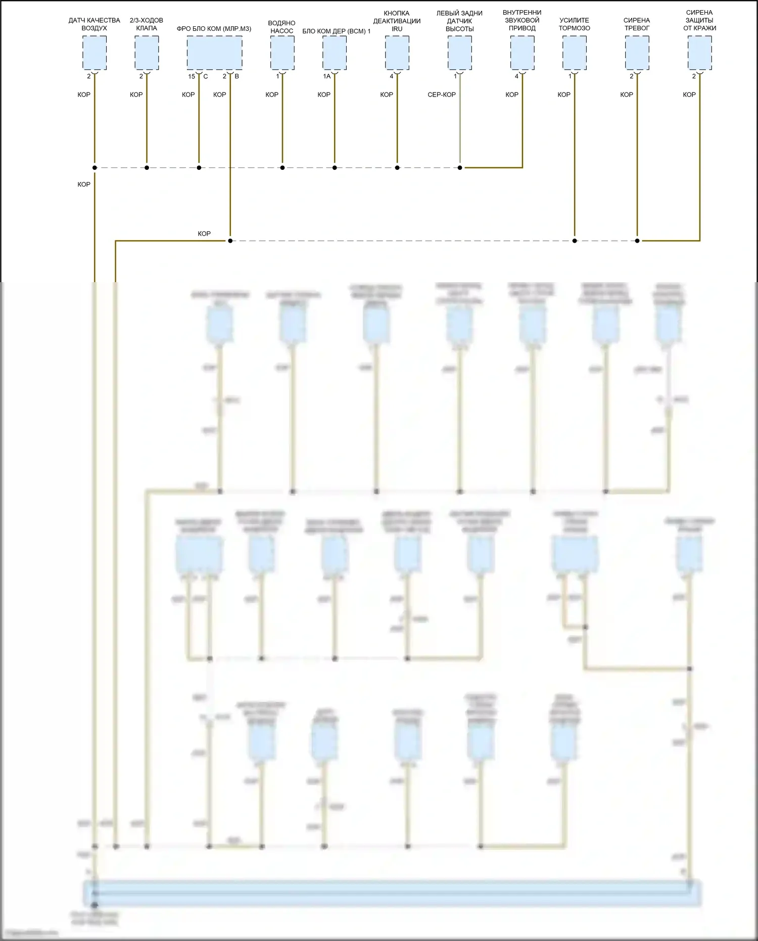 Macan Turbo Porsche I (2014-2019): Электросхема разводки массы (1 из 7) 