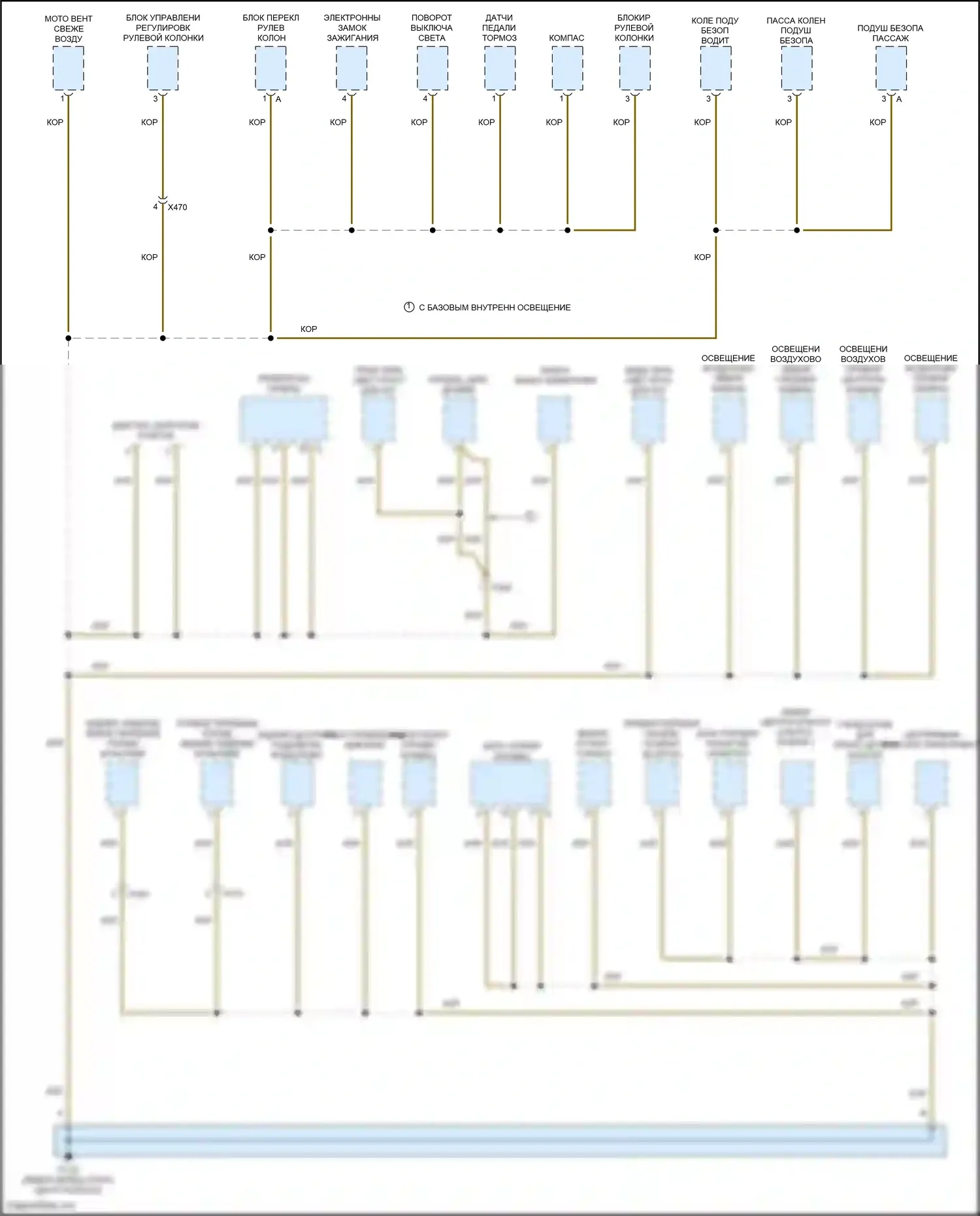 Macan Turbo Porsche I (2014-2019): Электросхема разводки массы (2 из 7) 