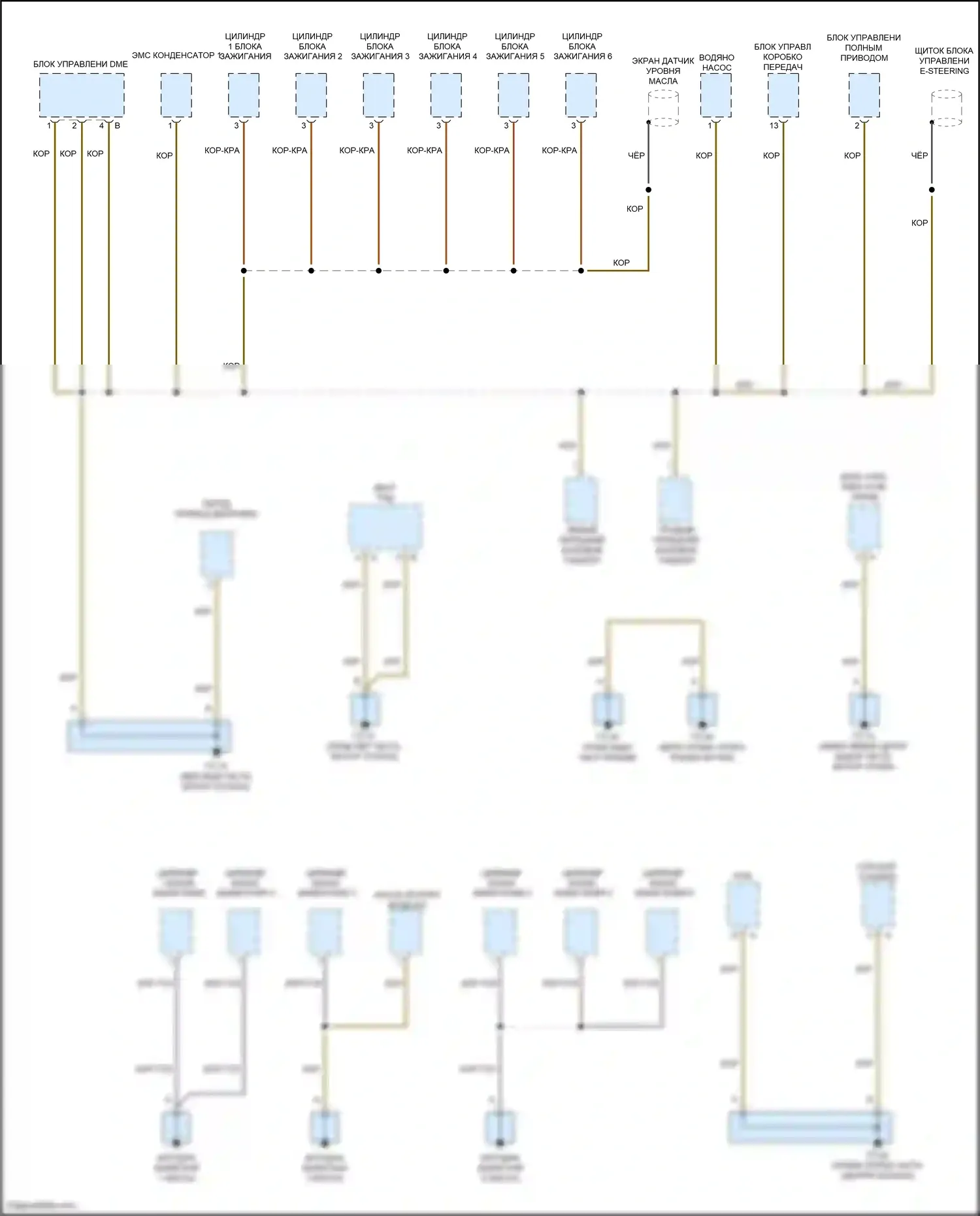 Macan Turbo Porsche I (2014-2019): Электросхема разводки массы (6 из 7) 