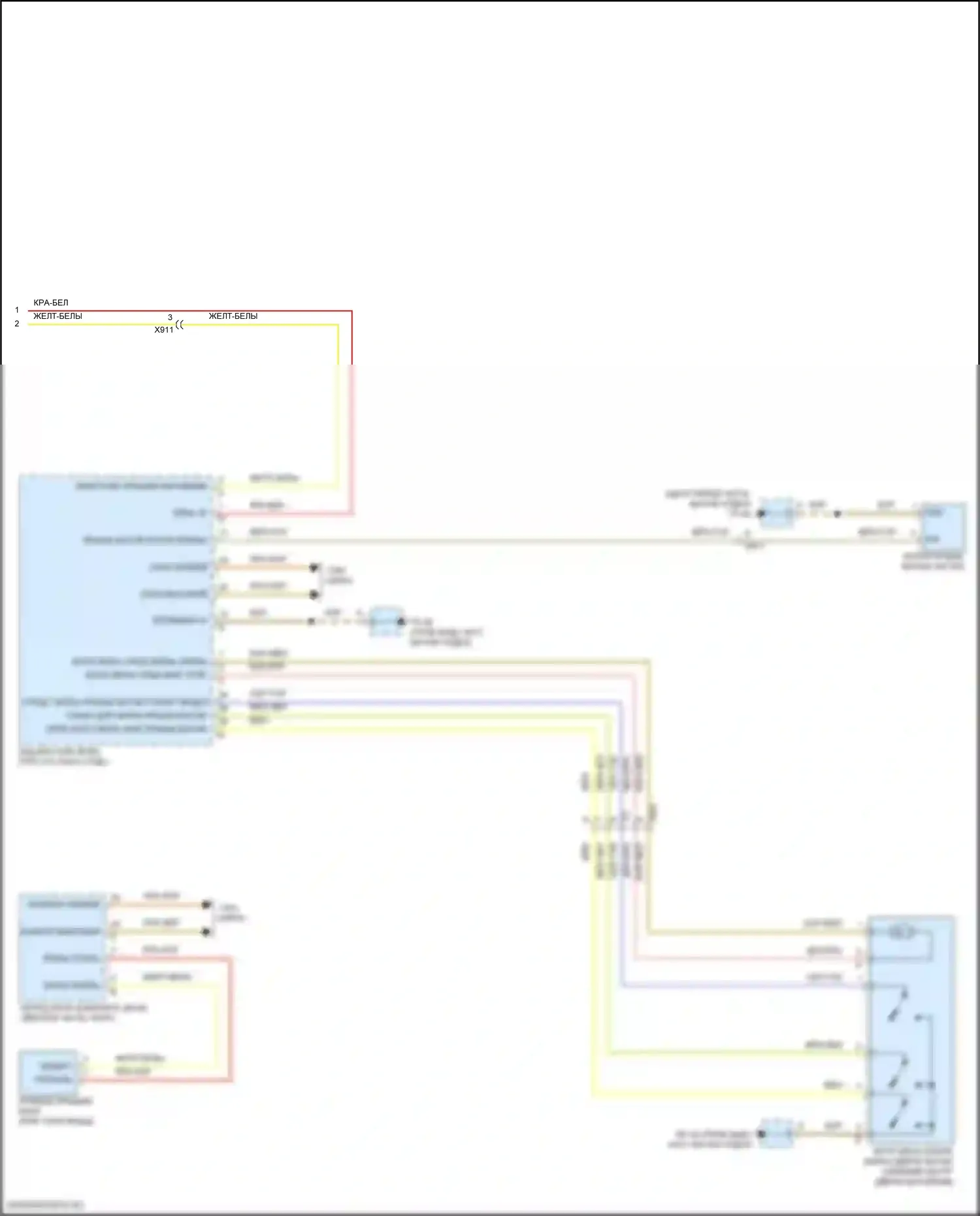 Macan Porsche I рестайлинг 2 (2021-2024): Электросхема открытия дверей багажника и лючка топливного бака (2 из 2) 