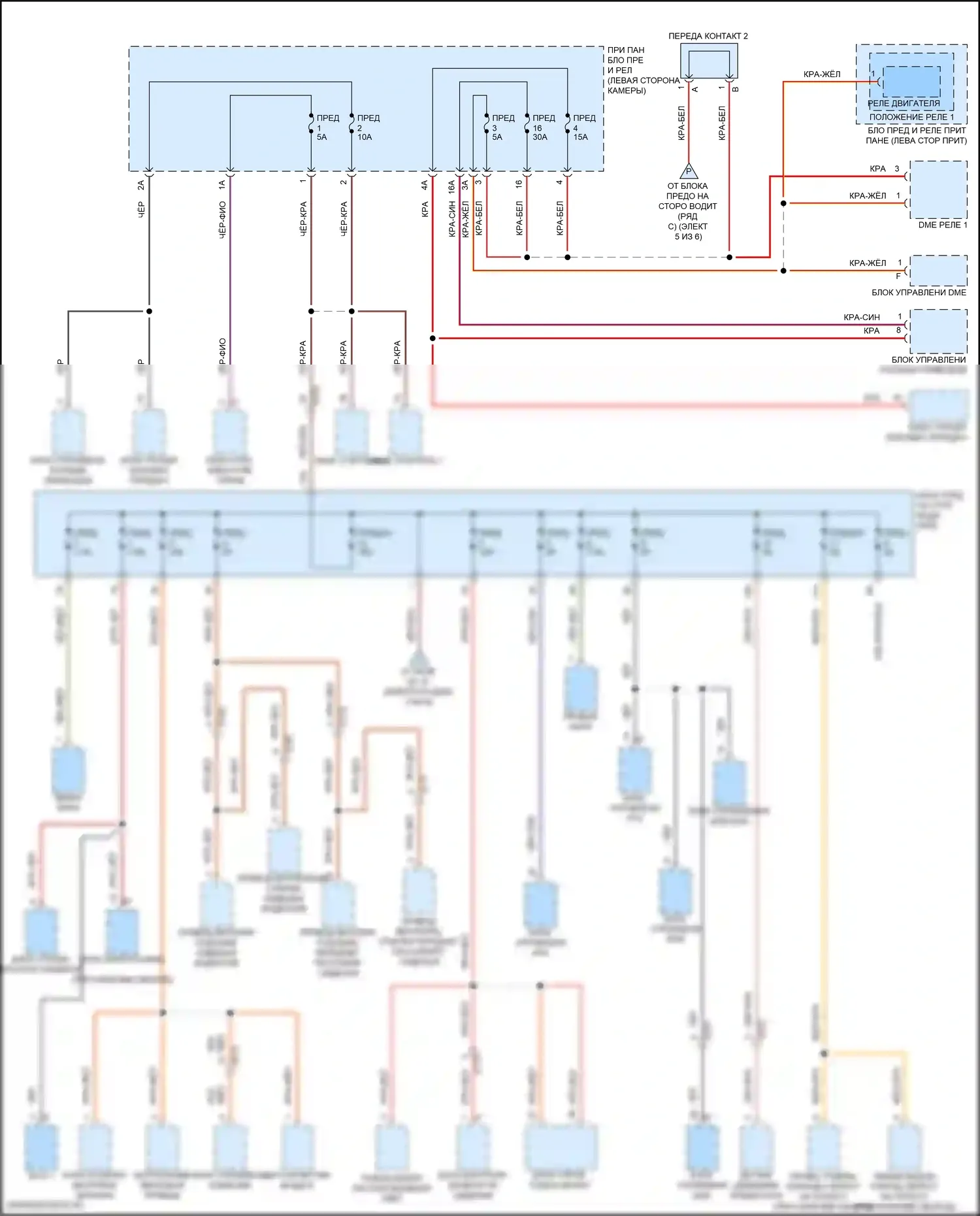 Macan Porsche I рестайлинг 2 (2021-2024): Электросхема блока предохранителей реле (6 из 6) 