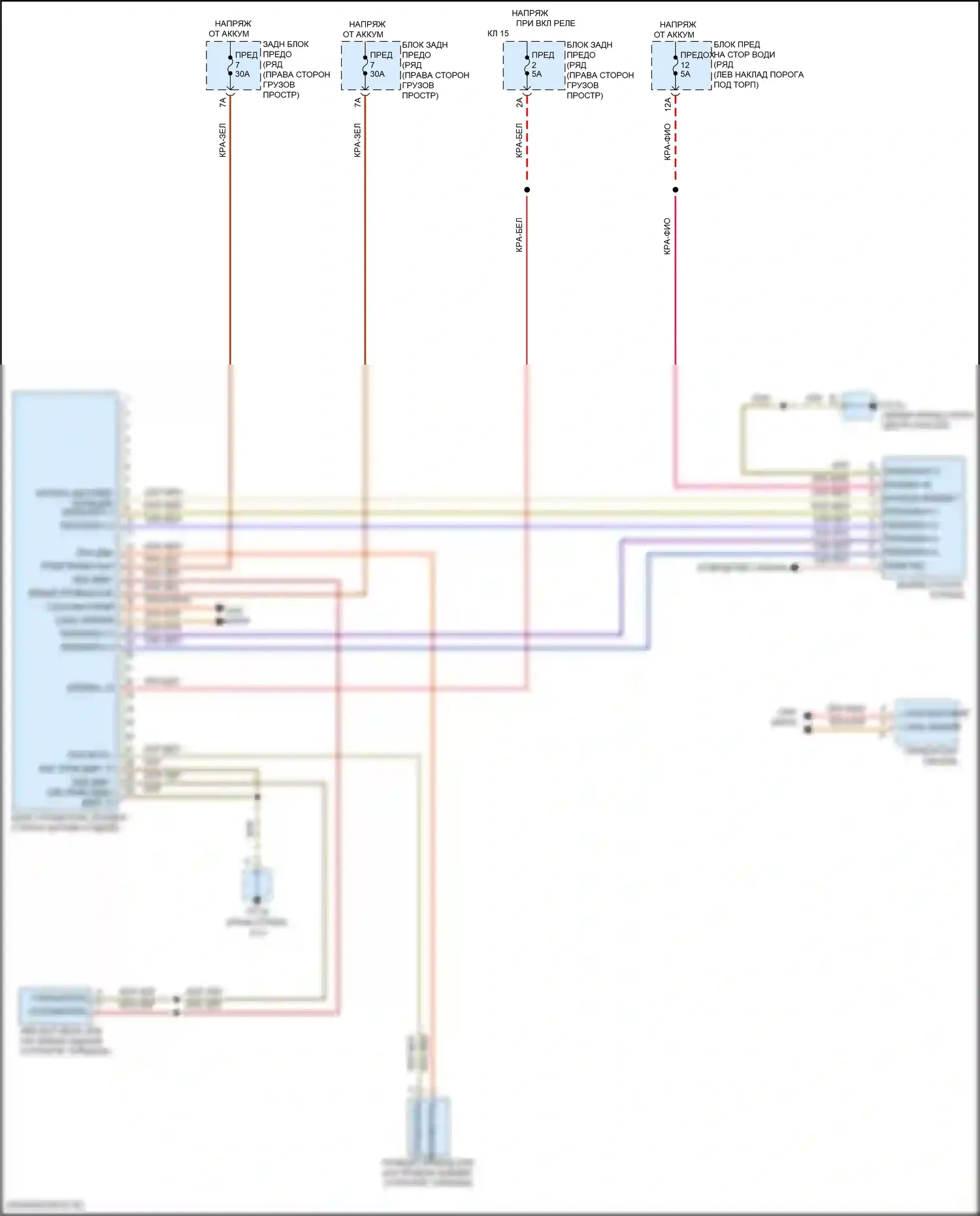 Macan Porsche I рестайлинг 2 (2021-2024): Электронная электросхема ручника 