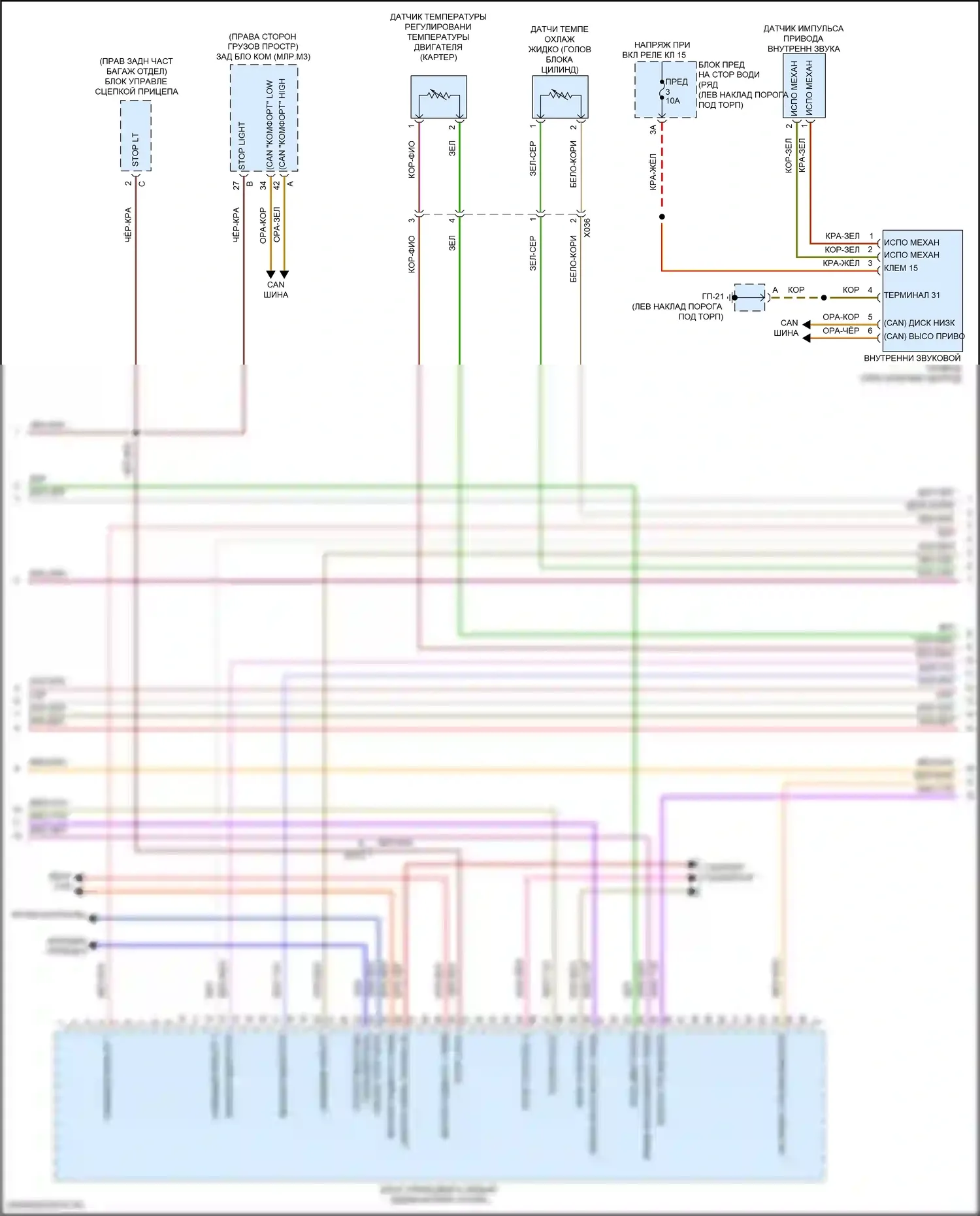 Macan Porsche I рестайлинг 2 (2021-2024): Электросхема двигателя 2.9л турбо (7 из 9) 