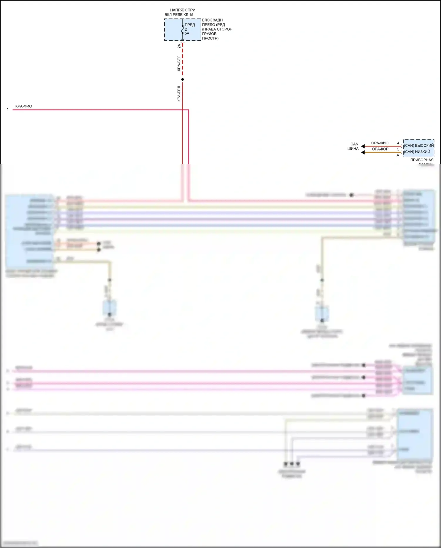 Macan Porsche I рестайлинг 2 (2021-2024): Электросхема фар (3 из 3) 