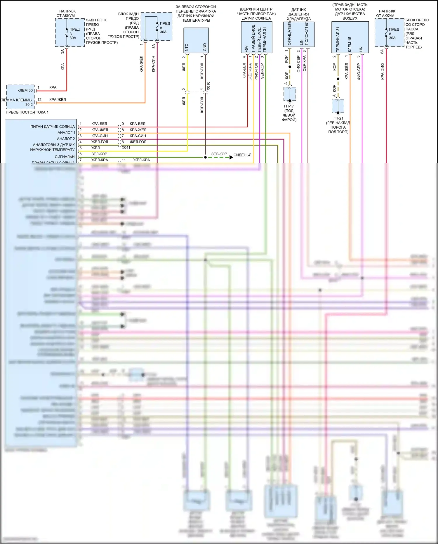 Macan Porsche I рестайлинг 2 (2021-2024): Электросхема климат контроля (1 из 4) 