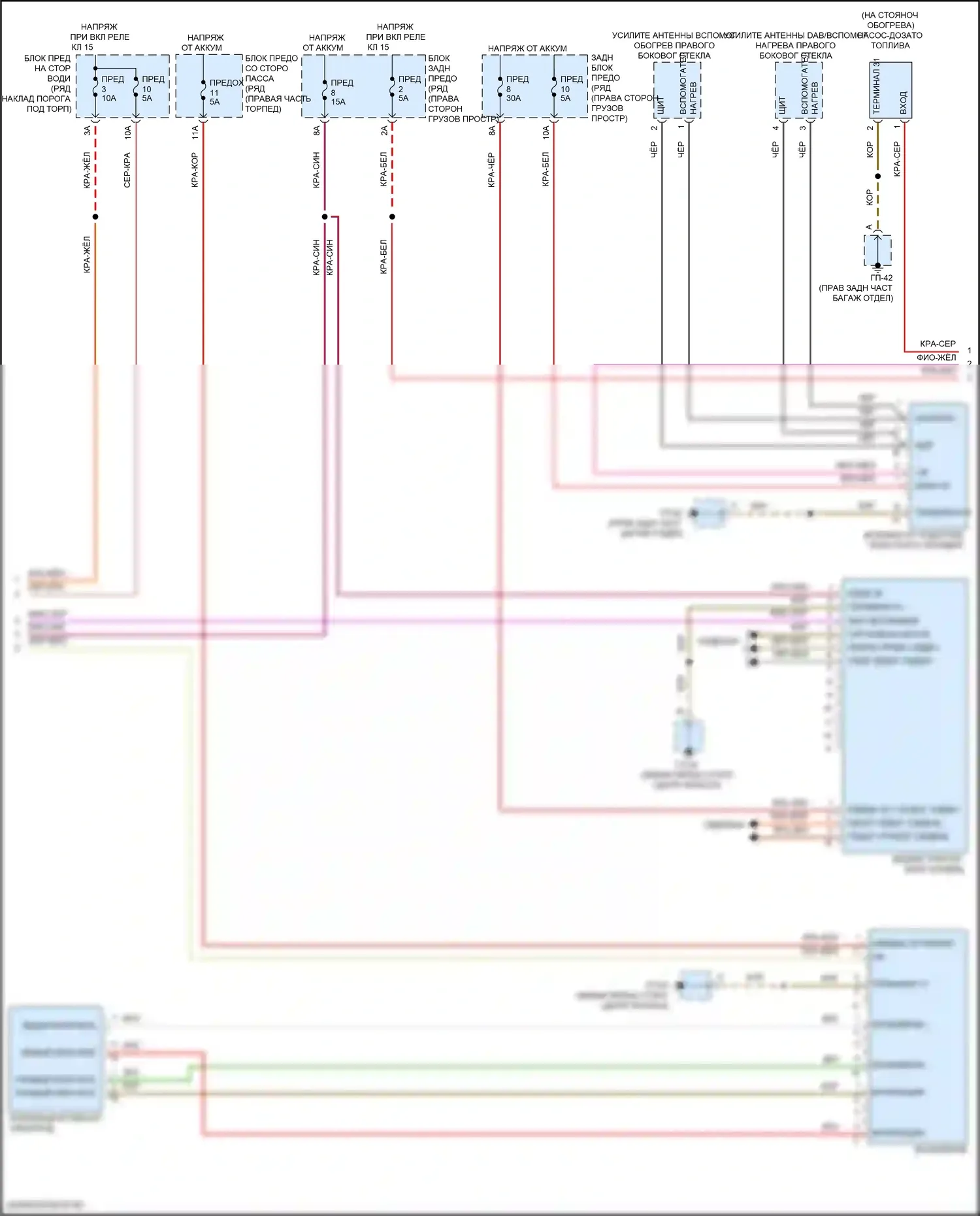 Macan Porsche I рестайлинг 2 (2021-2024): Электросхема климат контроля (3 из 4) 